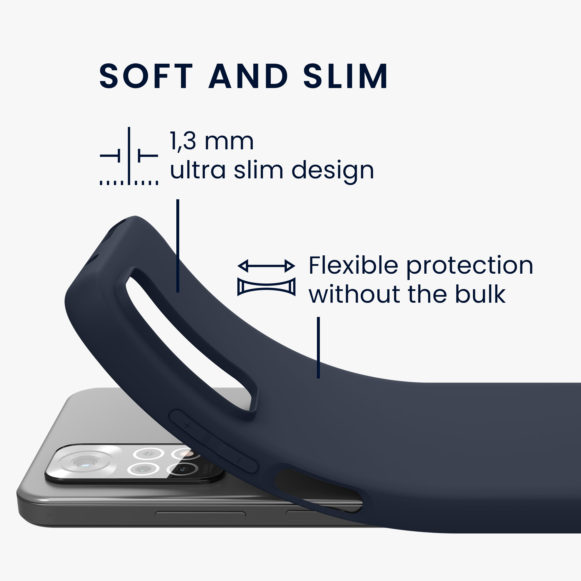 Kryt Xiaomi Redmi Note 11 silikonový TPU borůvková modrá kwmobile
