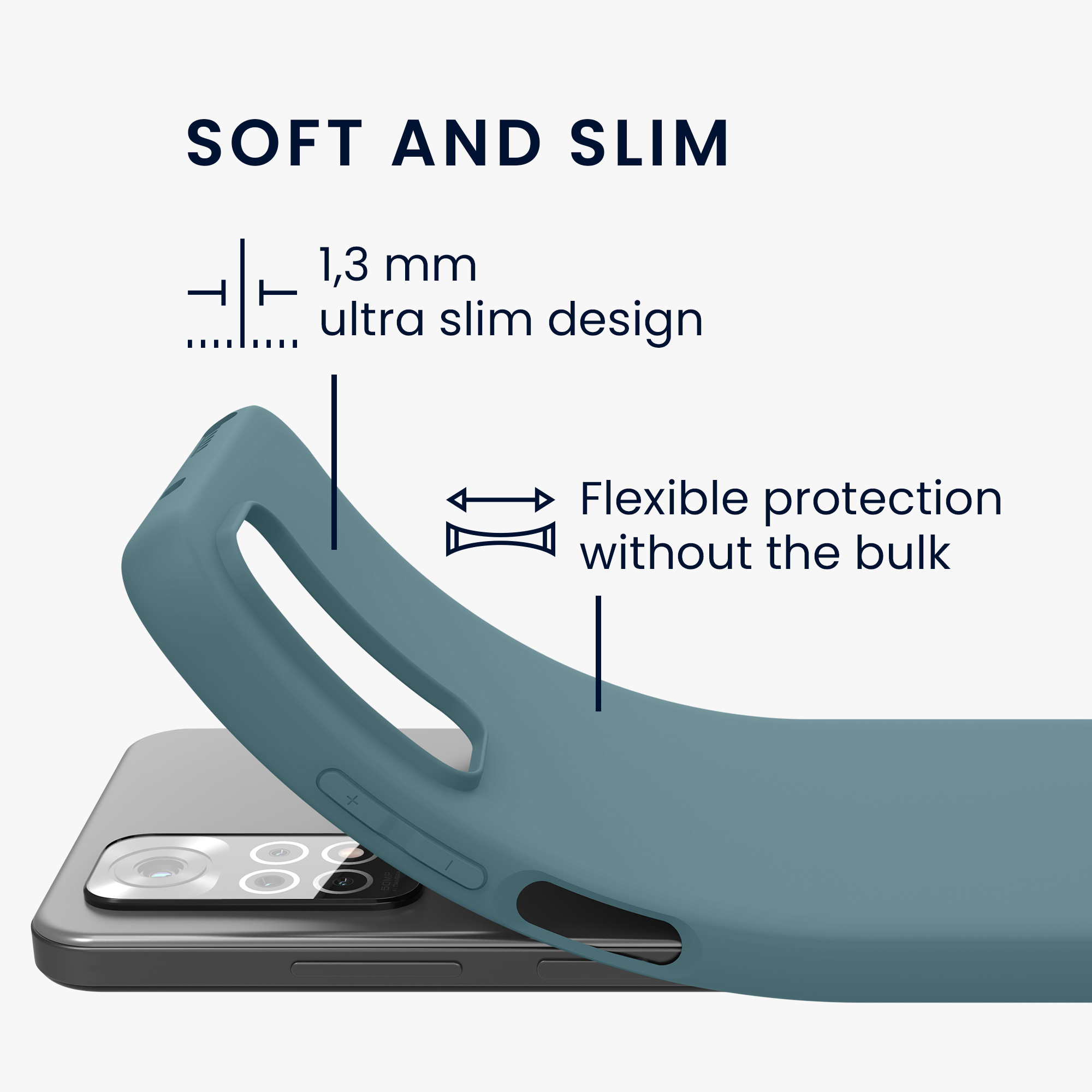 Kryt Xiaomi Redmi Note 11 silikonový TPU arktická noc kwmobile