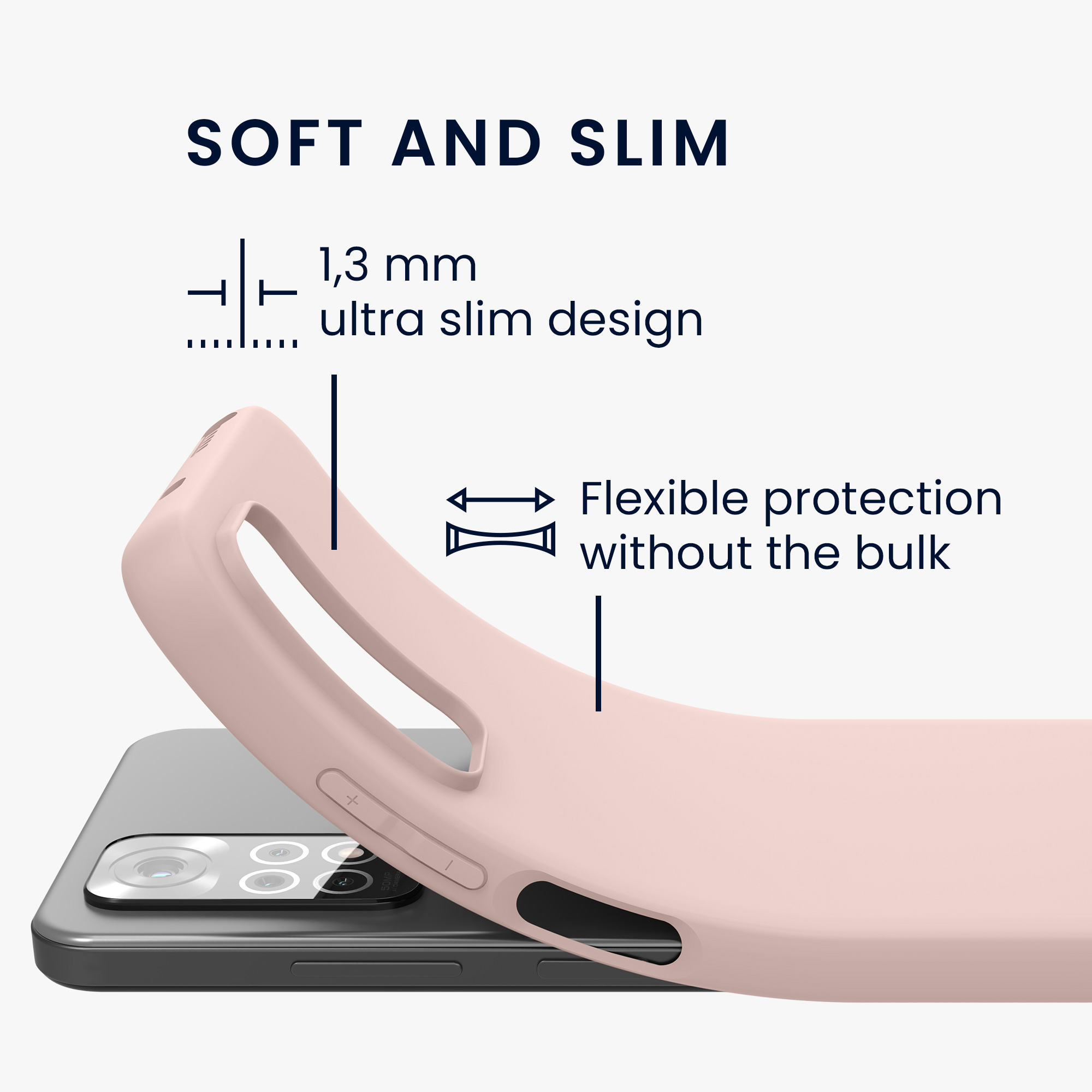 Kryt Xiaomi Redmi Note 11 silikonový TPU kokosová - vícebarevná kwmobile
