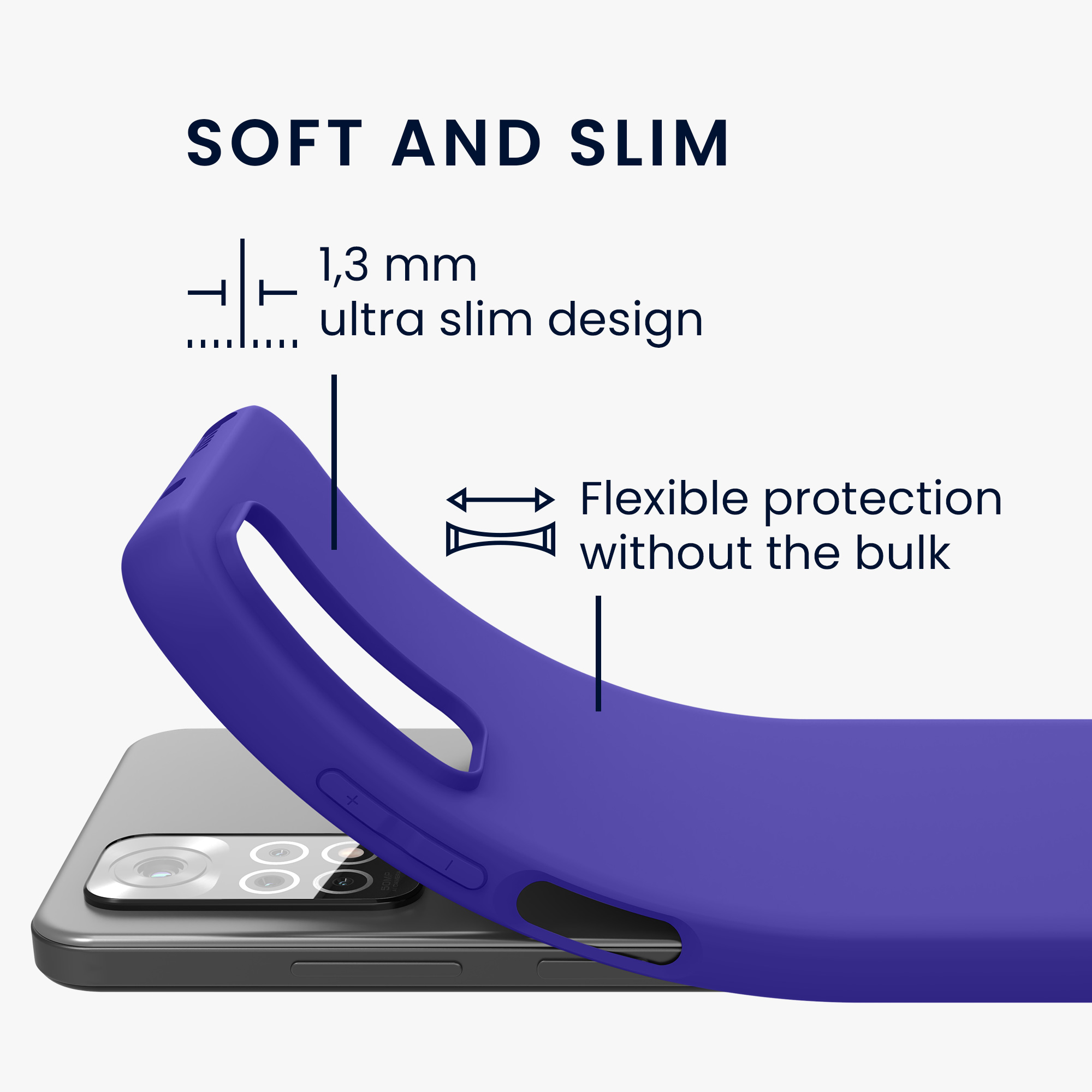 Kryt Xiaomi Redmi Note 11 silikonový TPU modrá kwmobile
