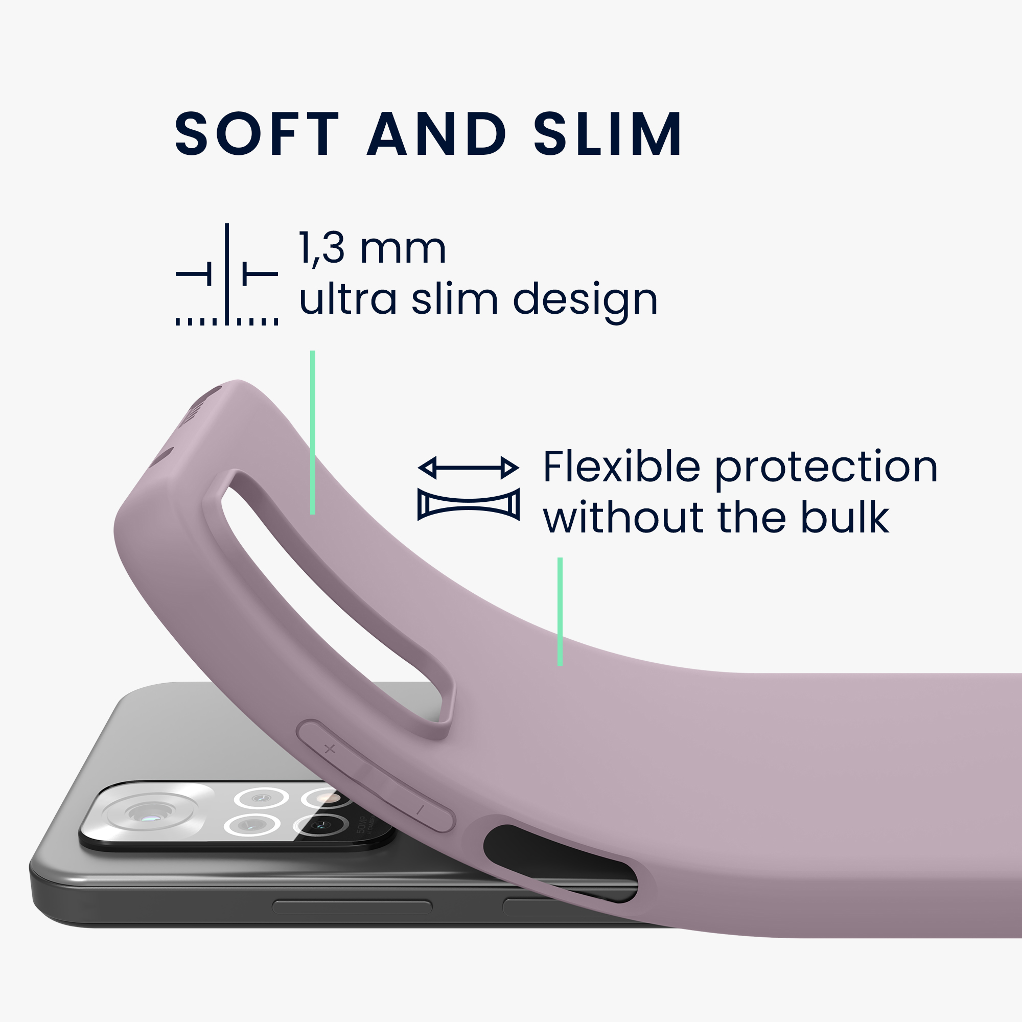 Kryt Xiaomi Redmi Note 11 silikonový TPU červená kwmobile