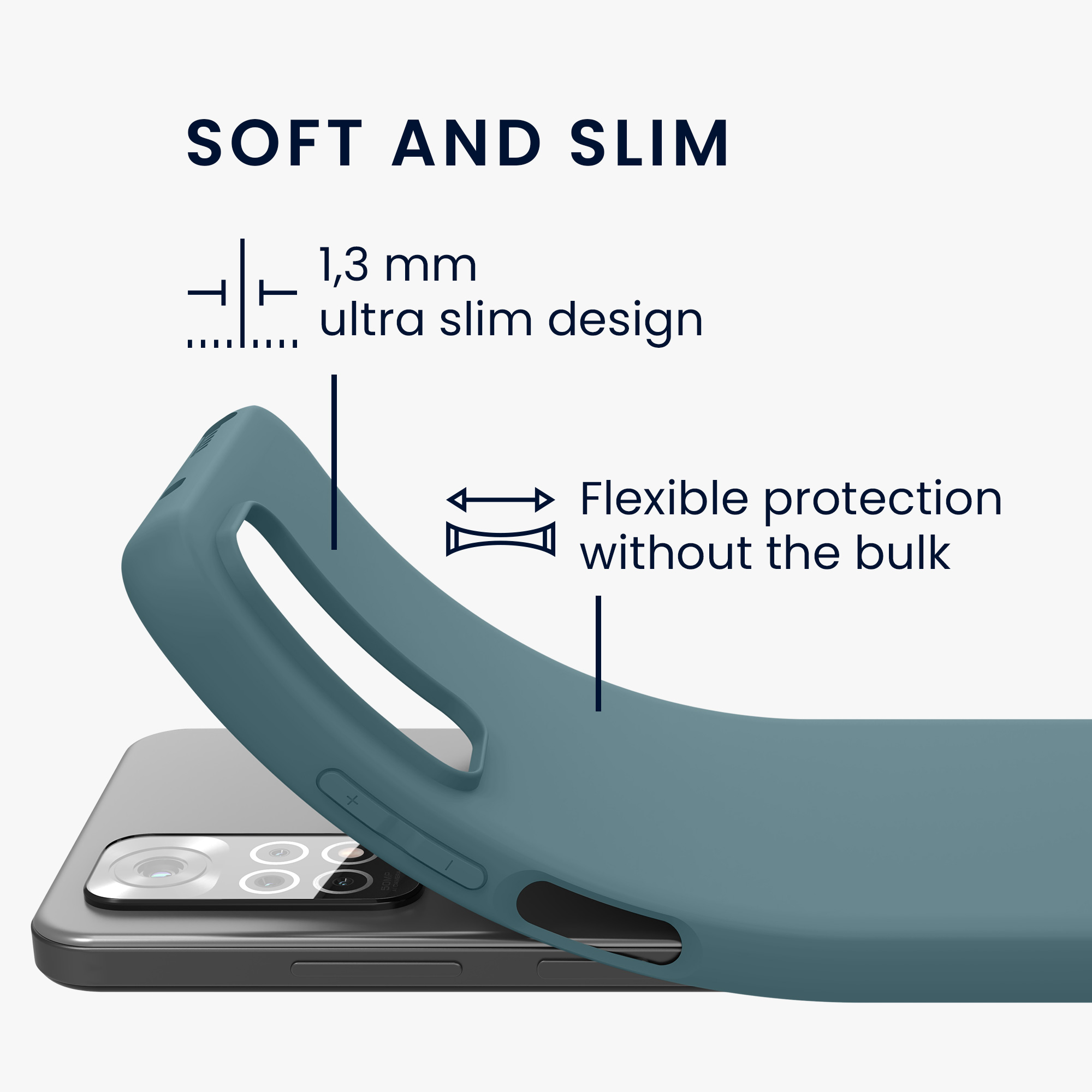 Kryt Xiaomi Redmi Note 11 silikonový TPU červená kwmobile