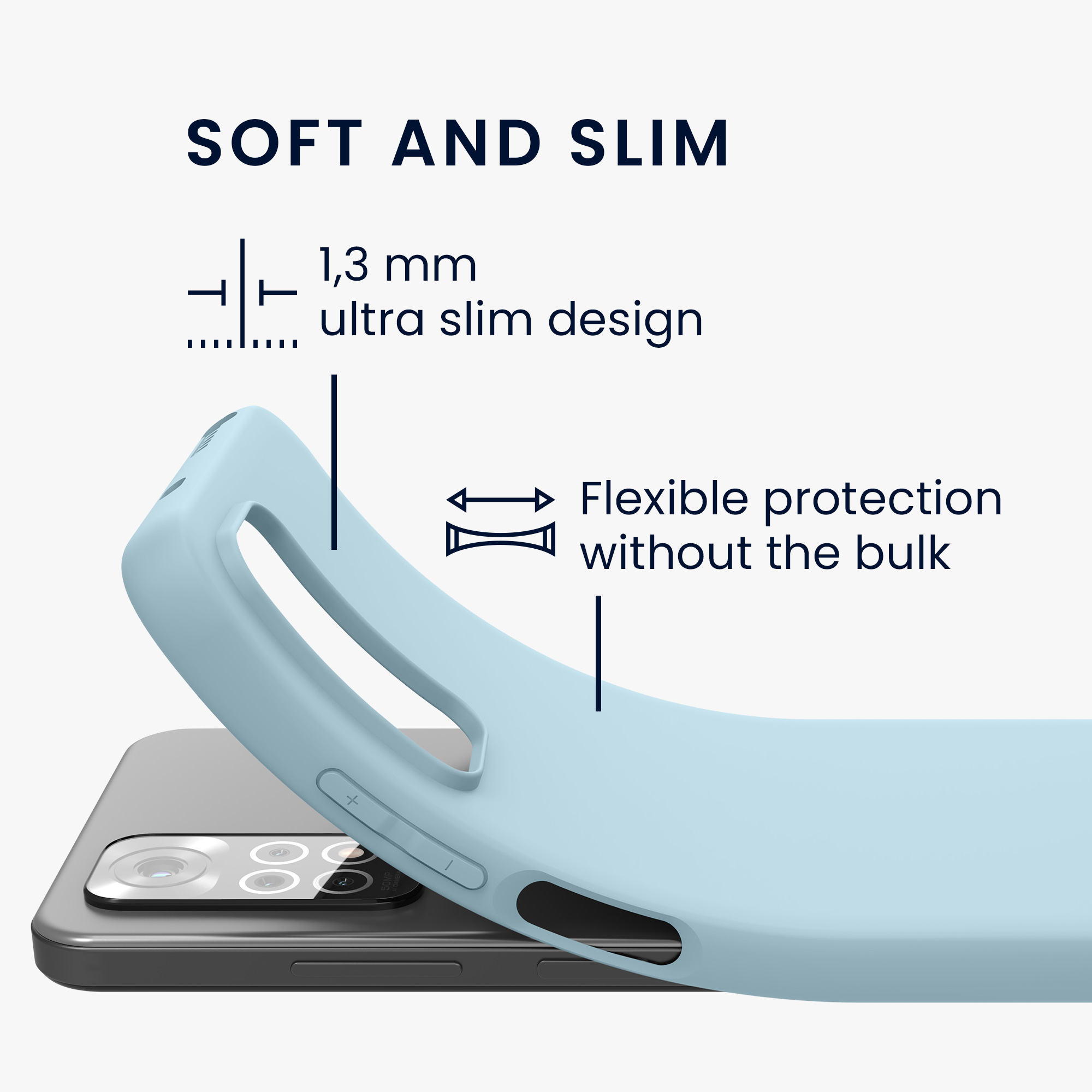 Kryt Xiaomi Redmi Note 11 silikonový TPU modrá kwmobile