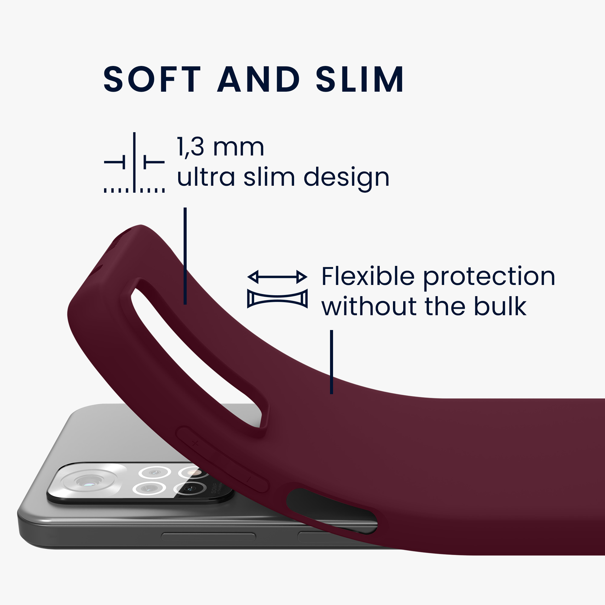 Kryt Xiaomi Redmi Note 11 silikonový TPU fialová kwmobile