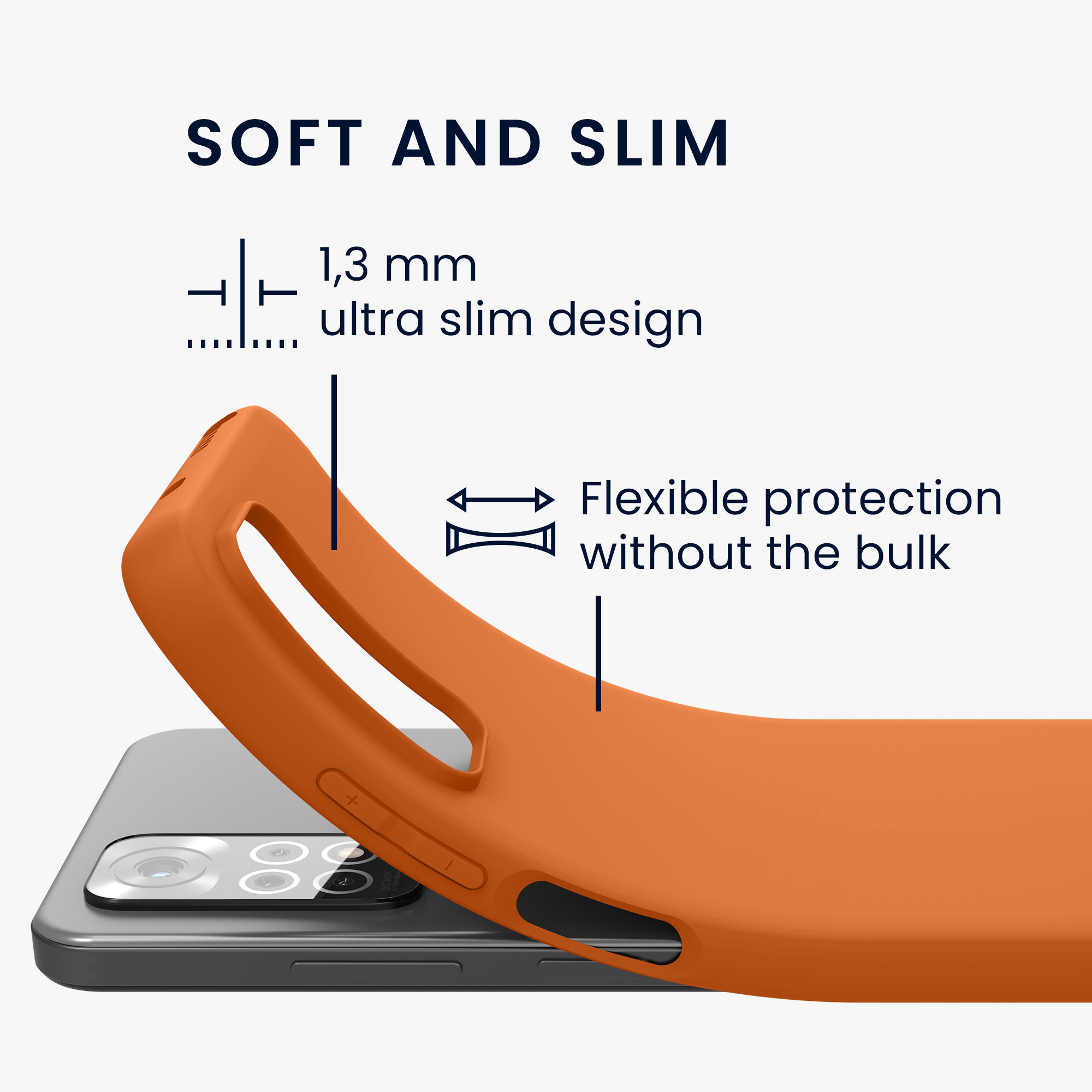 Kryt Xiaomi Redmi Note 11 silikonový TPU červená kwmobile
