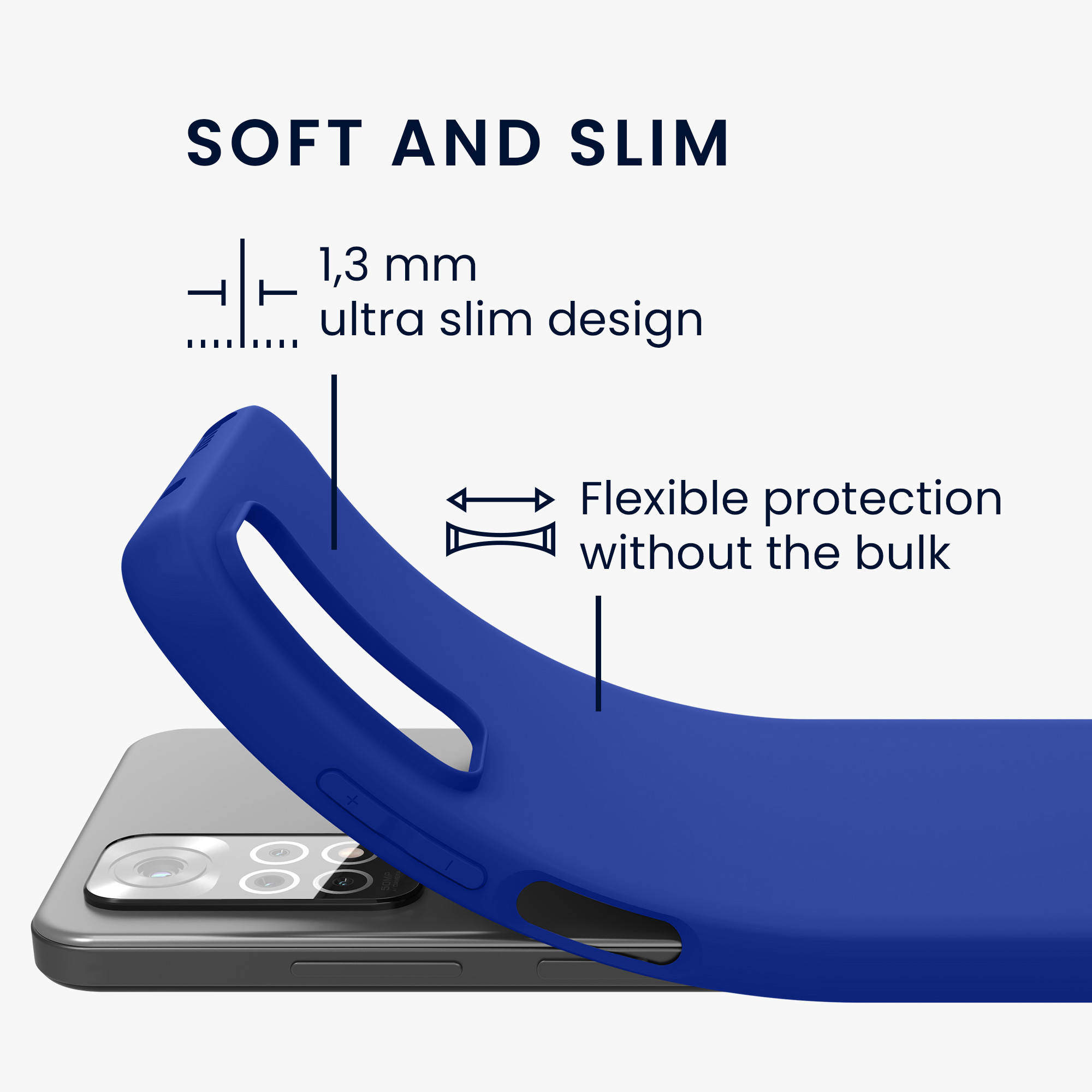 Kryt Xiaomi Redmi Note 11 silikonový TPU modrá kwmobile