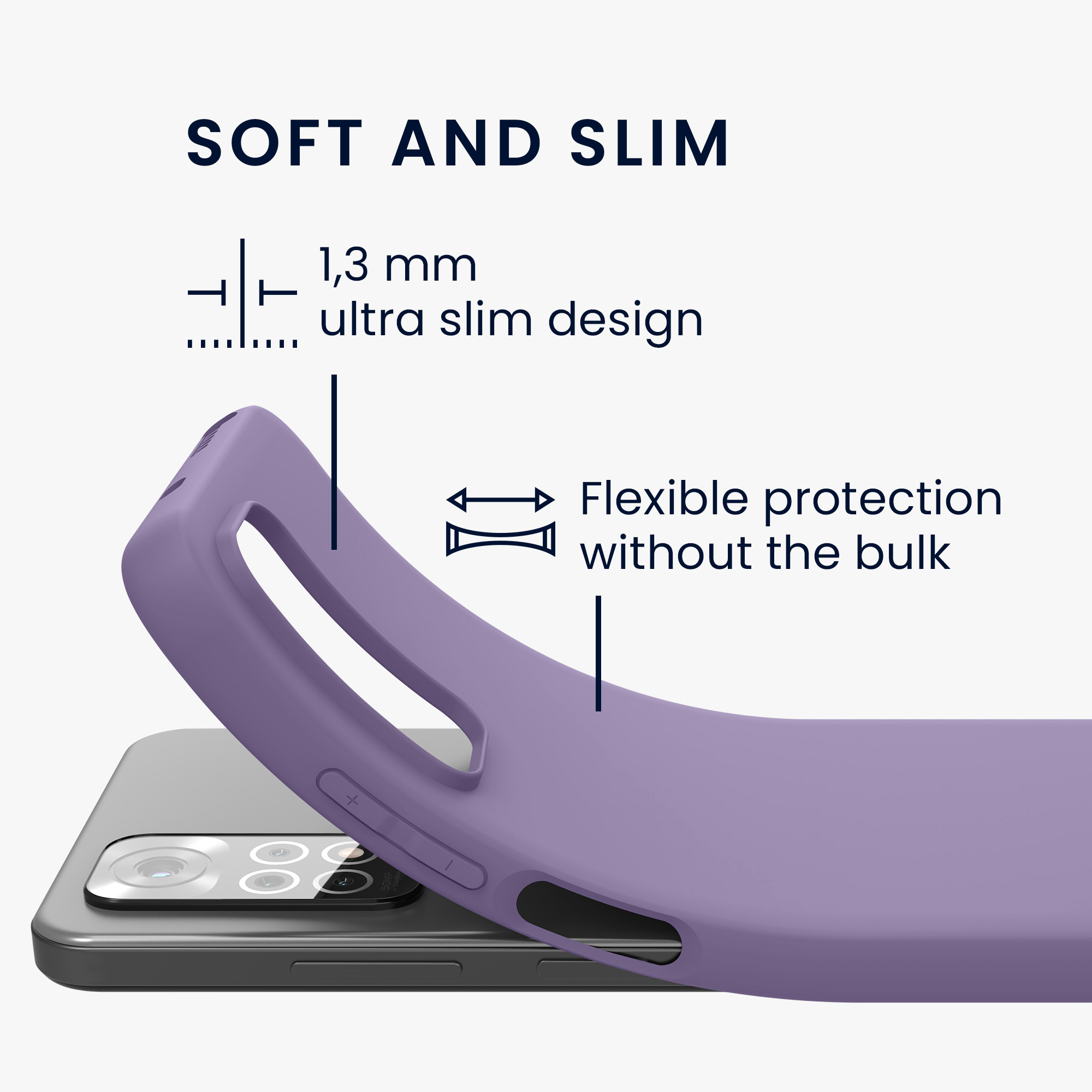 Kryt Xiaomi Redmi Note 11 silikonový TPU fialová kwmobile