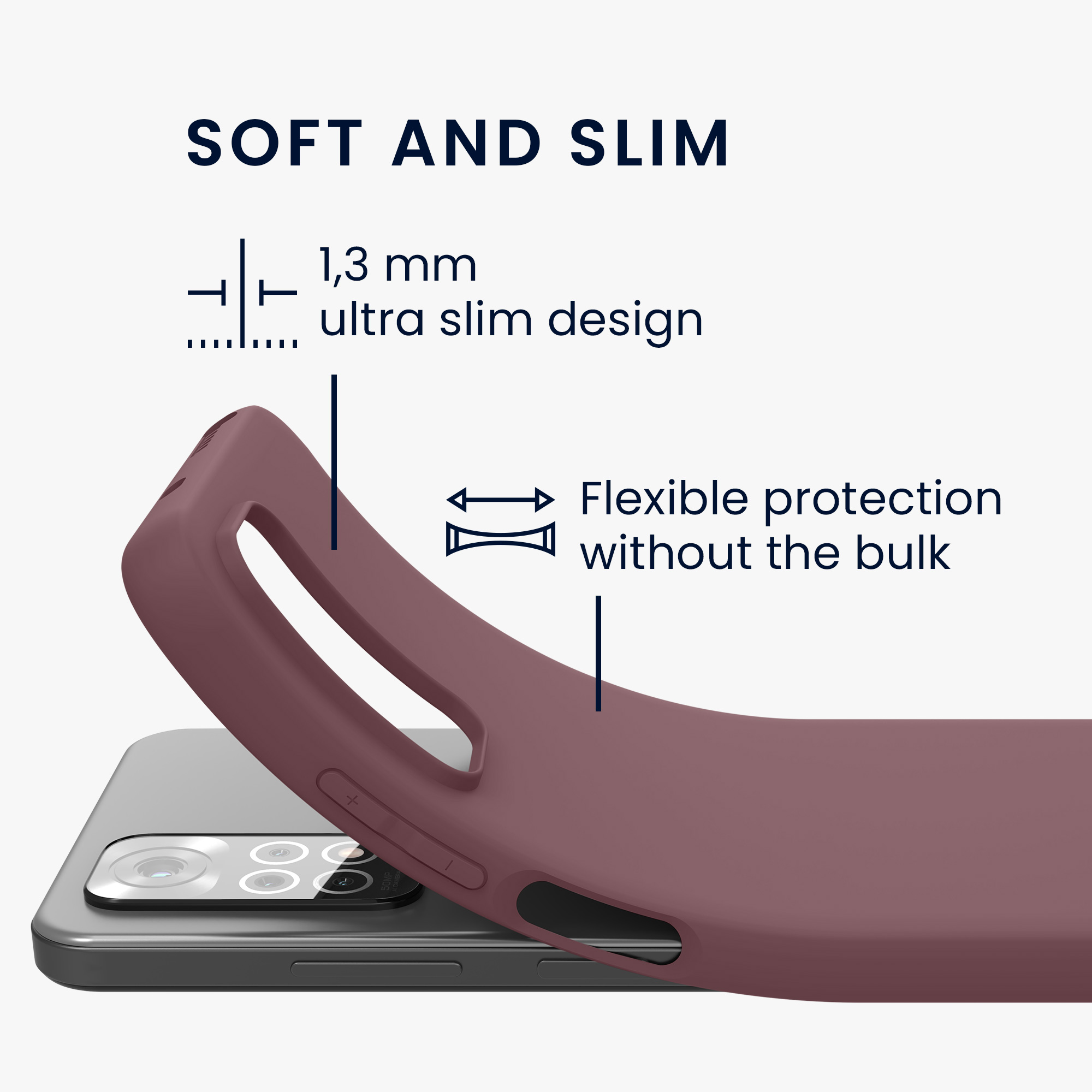 Kryt Xiaomi Redmi Note 11 silikonový TPU fialová kwmobile
