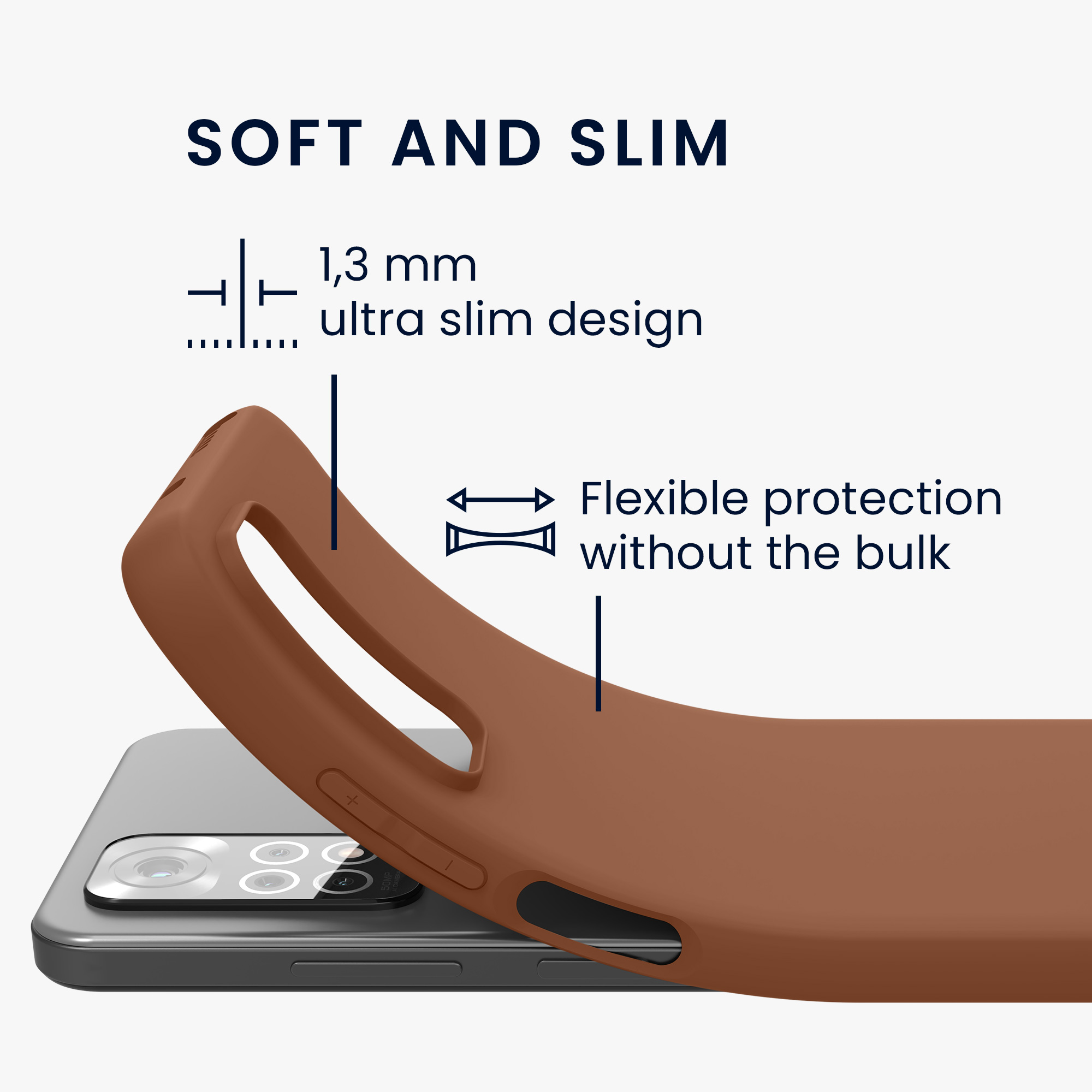 Kryt Xiaomi Redmi Note 11 silikonový TPU červená kwmobile