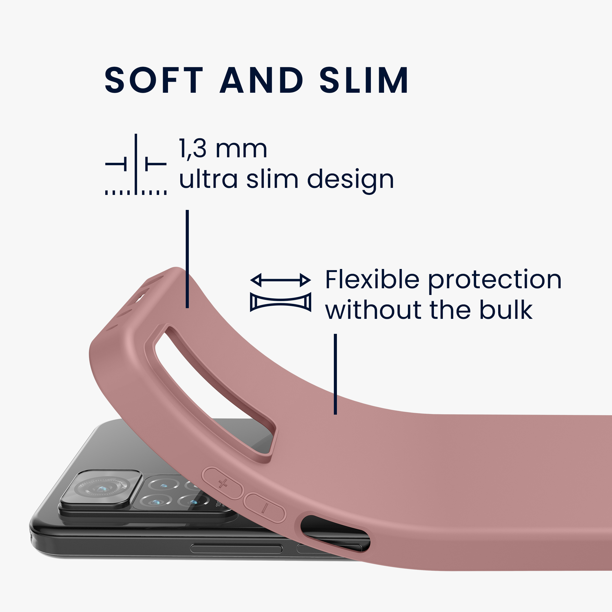 Kryt Xiaomi Redmi Note 11 Pro silikonový TPU červená kwmobile