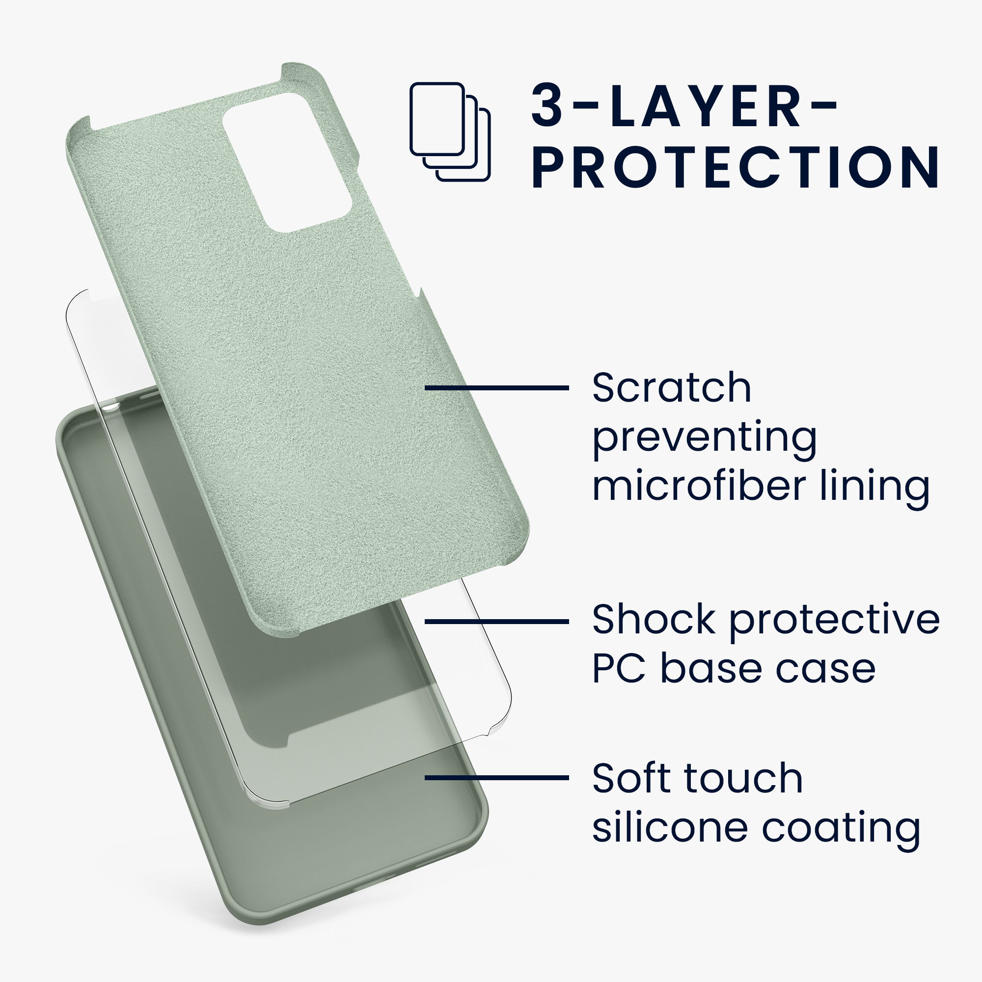 Kryt Xiaomi Redmi Note 11 Pro silikonový TPU šedozelená kwmobile