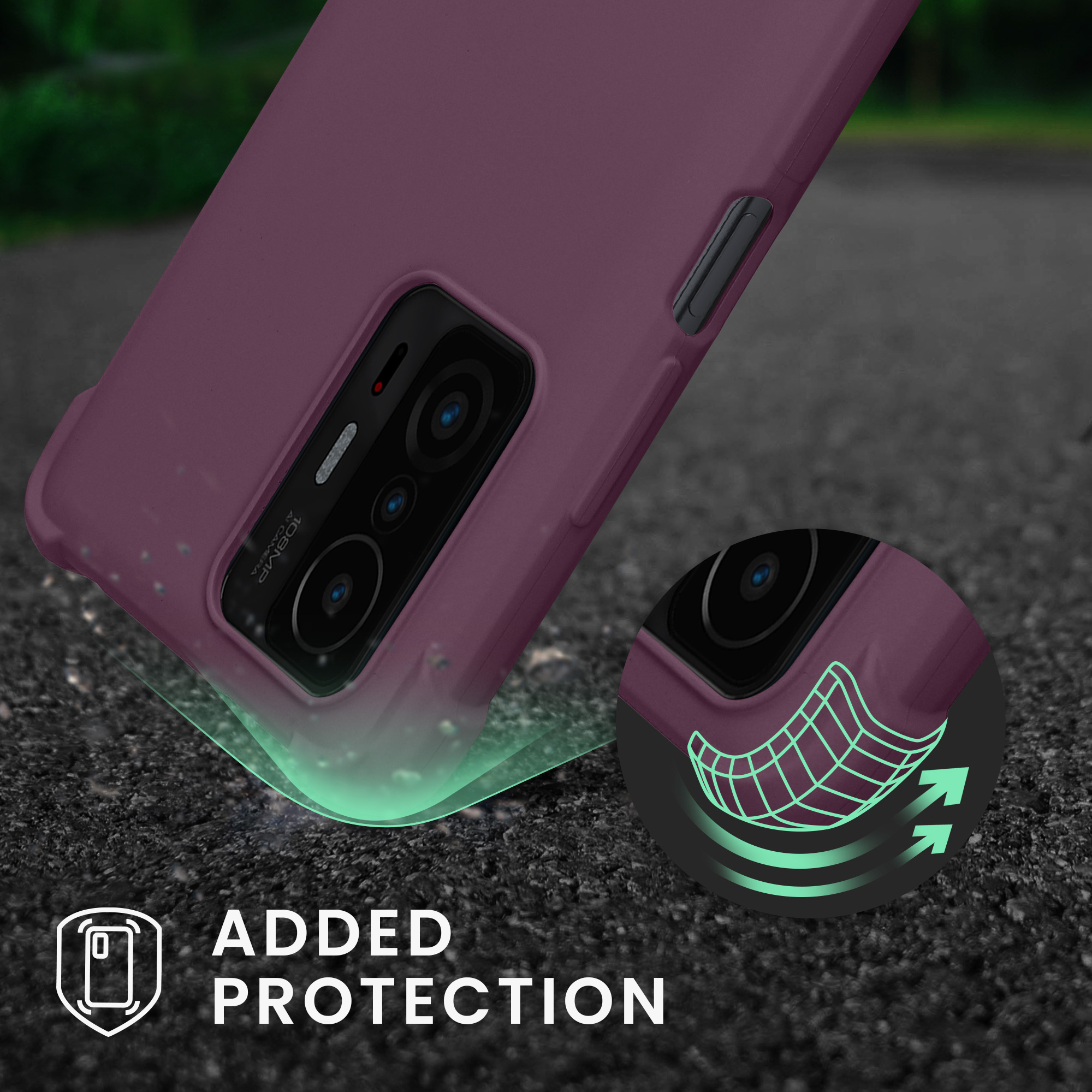 Crossbody kryt na mobil Xiaomi 11T / 11T Pro kwmobile bordeaux fialový