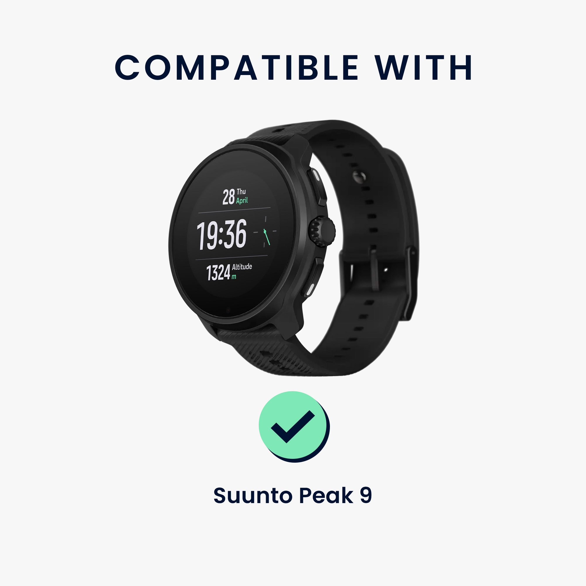 Nabíjecí kabel k chytrým hodinkám Suunto Peak 9 kwmobile - černá