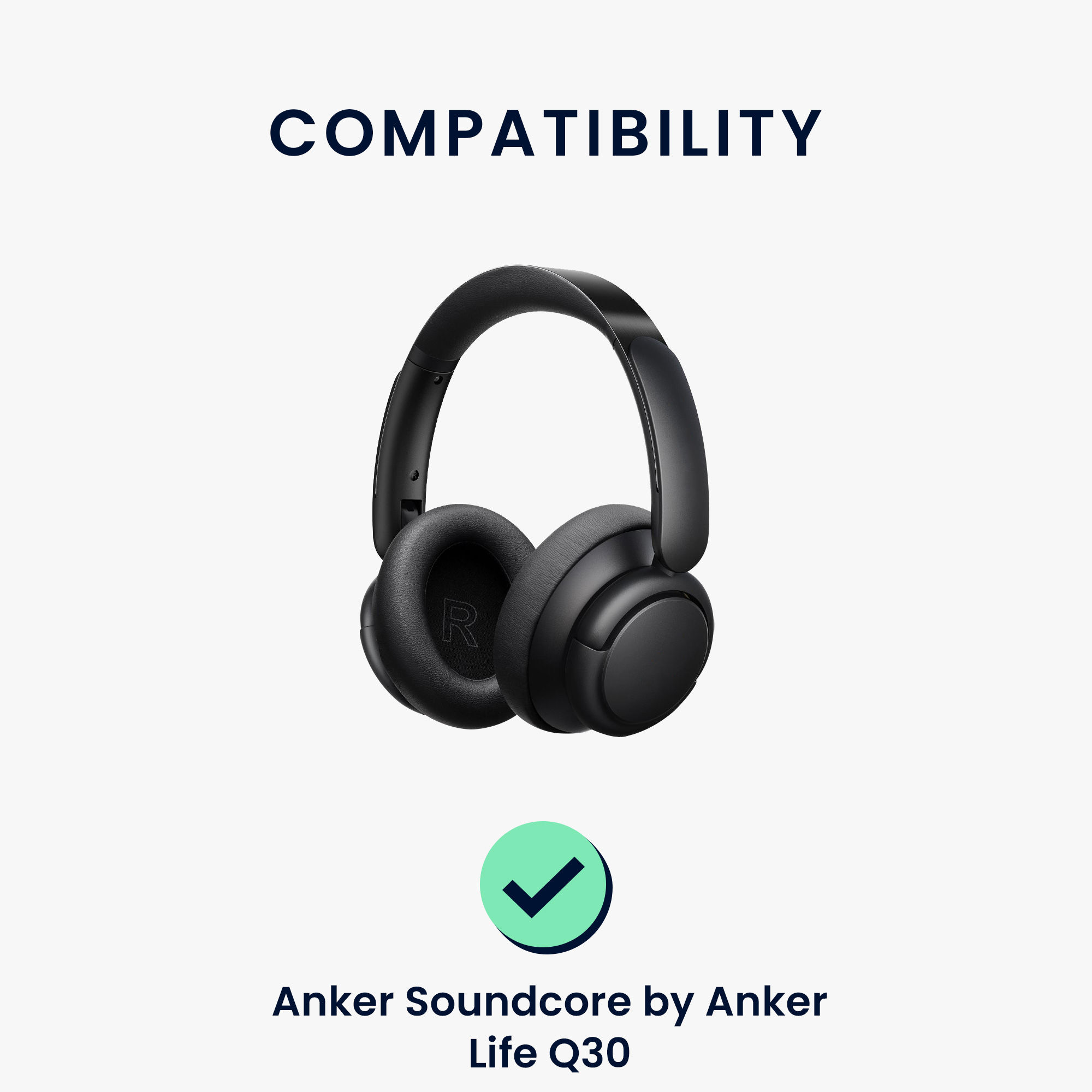 Náhradní náušníky kwmobile pro Anker Soundcore Life Q35 / Q30 Replacement Ear Pads, černá