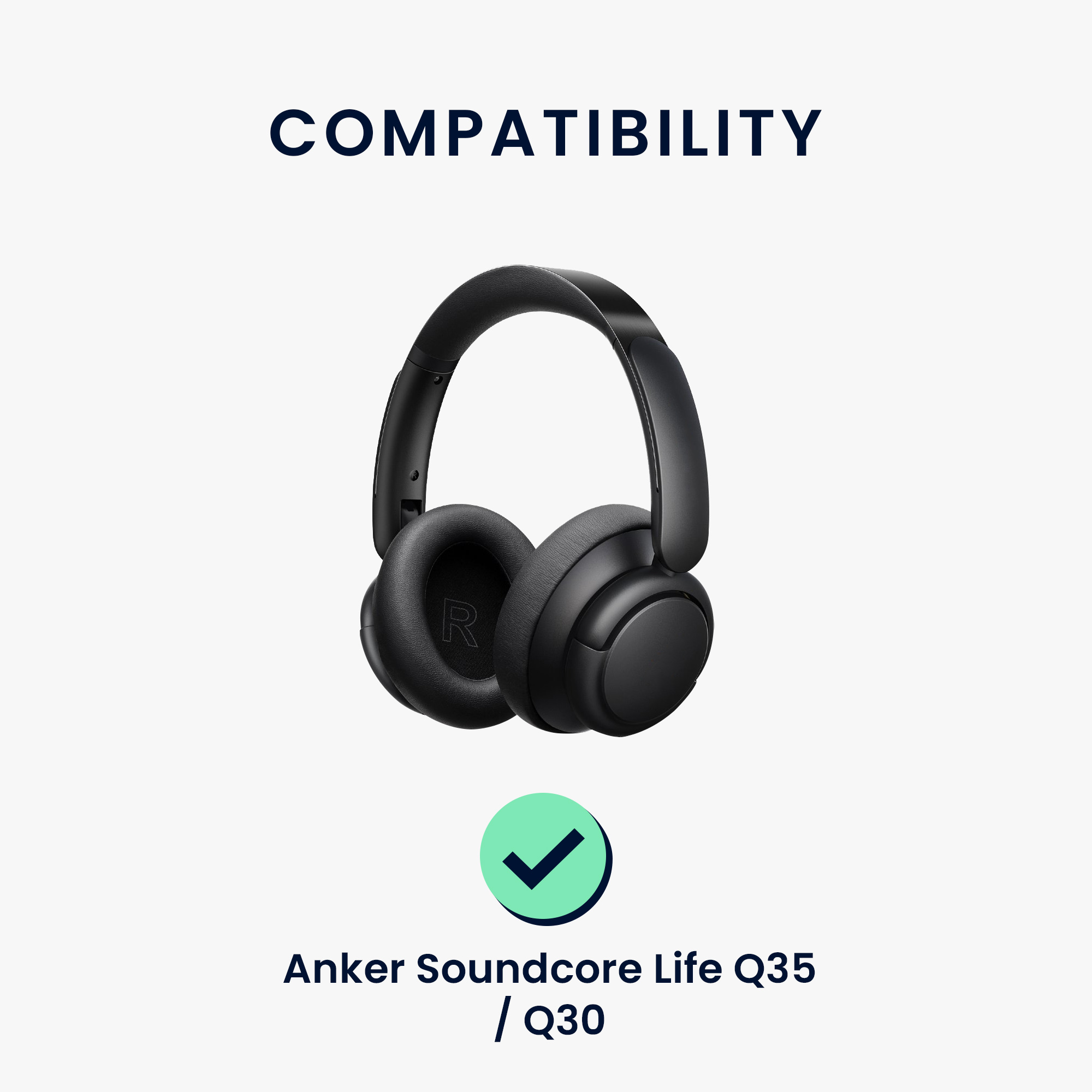 Náhradní náušníky kwmobile pro Anker Soundcore Life Q35 / Q30 Replacement Ear Pads, pudrově růž