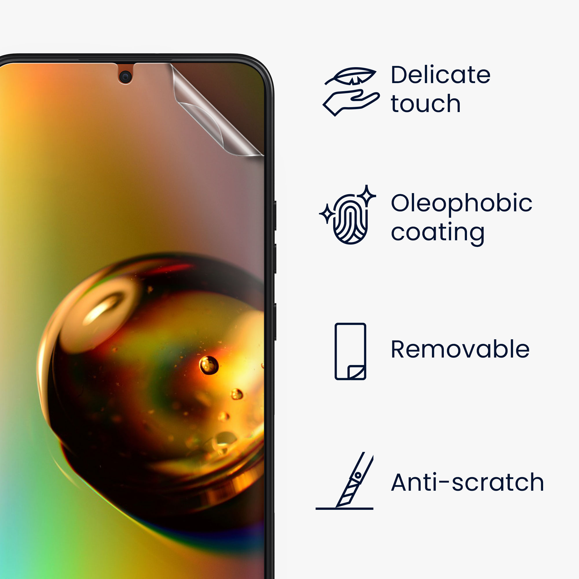 6ks Ochranná fólie Galaxy S22 Plus kwmobile čirá transparentní