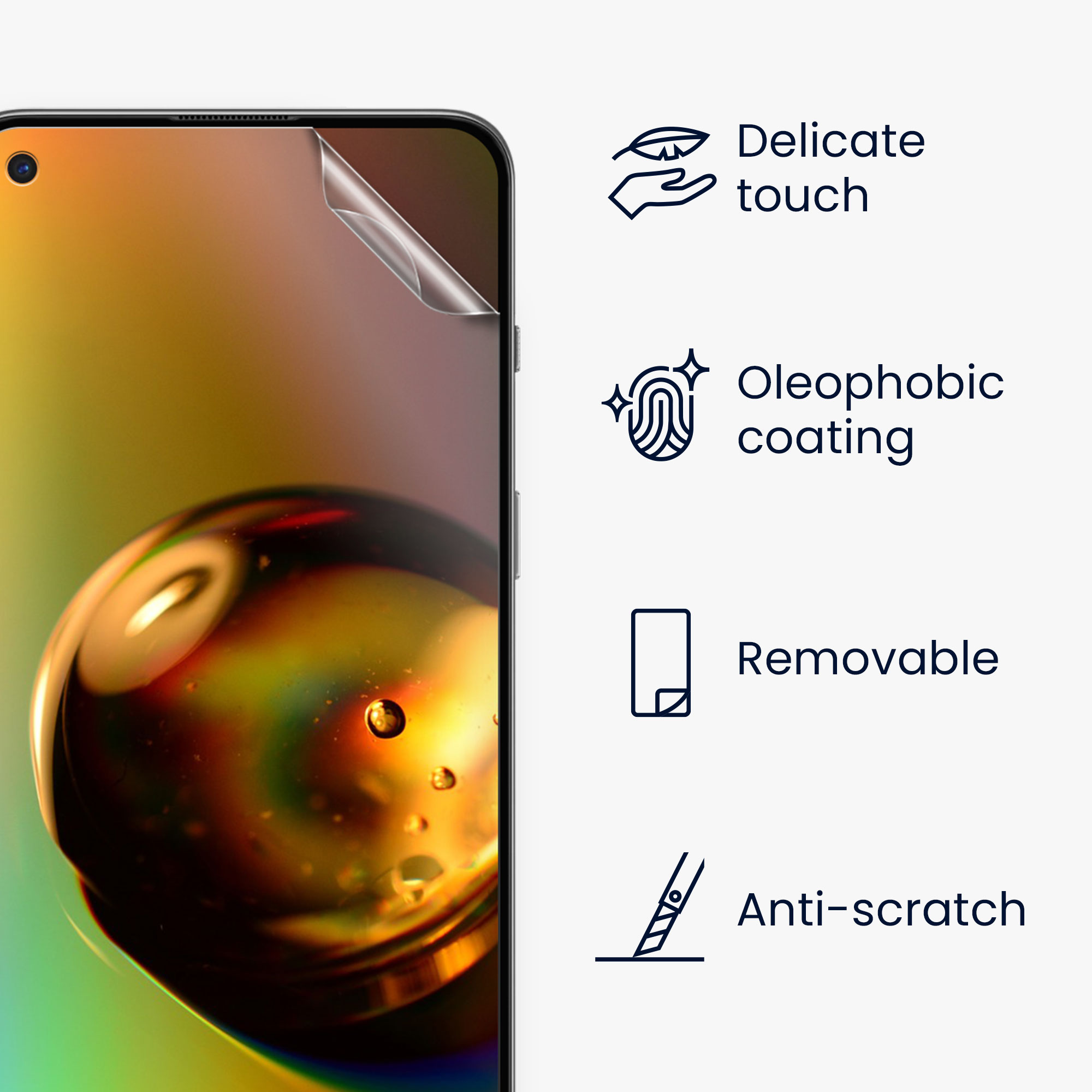 Kwmobile Ochranná fólie OnePlus Nord 2 5G transparentní