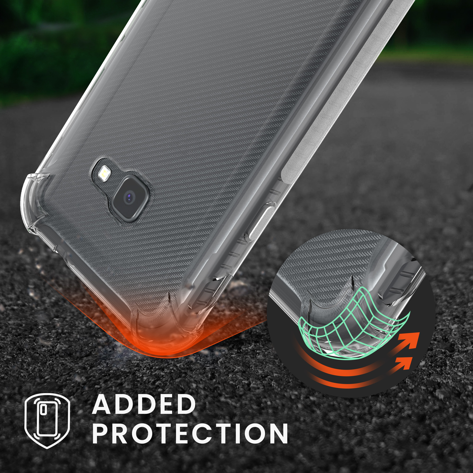 Crossbody kryt na mobil Galaxy Xcover 4 / 4S kwmobile transparentní