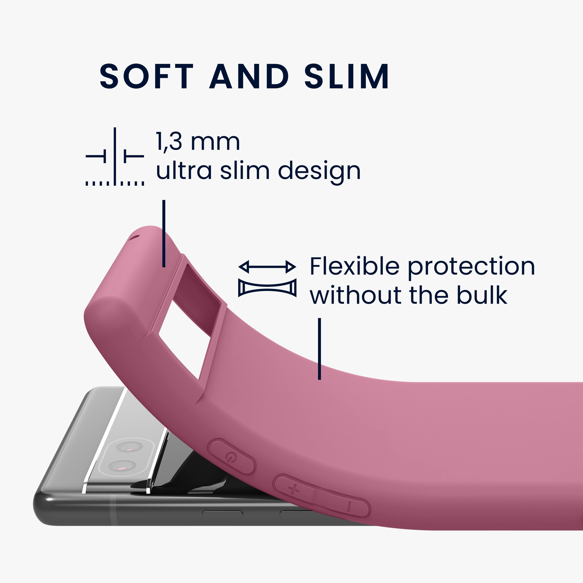 Pouzdro pro Google Pixel 6a kwmobile TPU - tmavě starorůžová