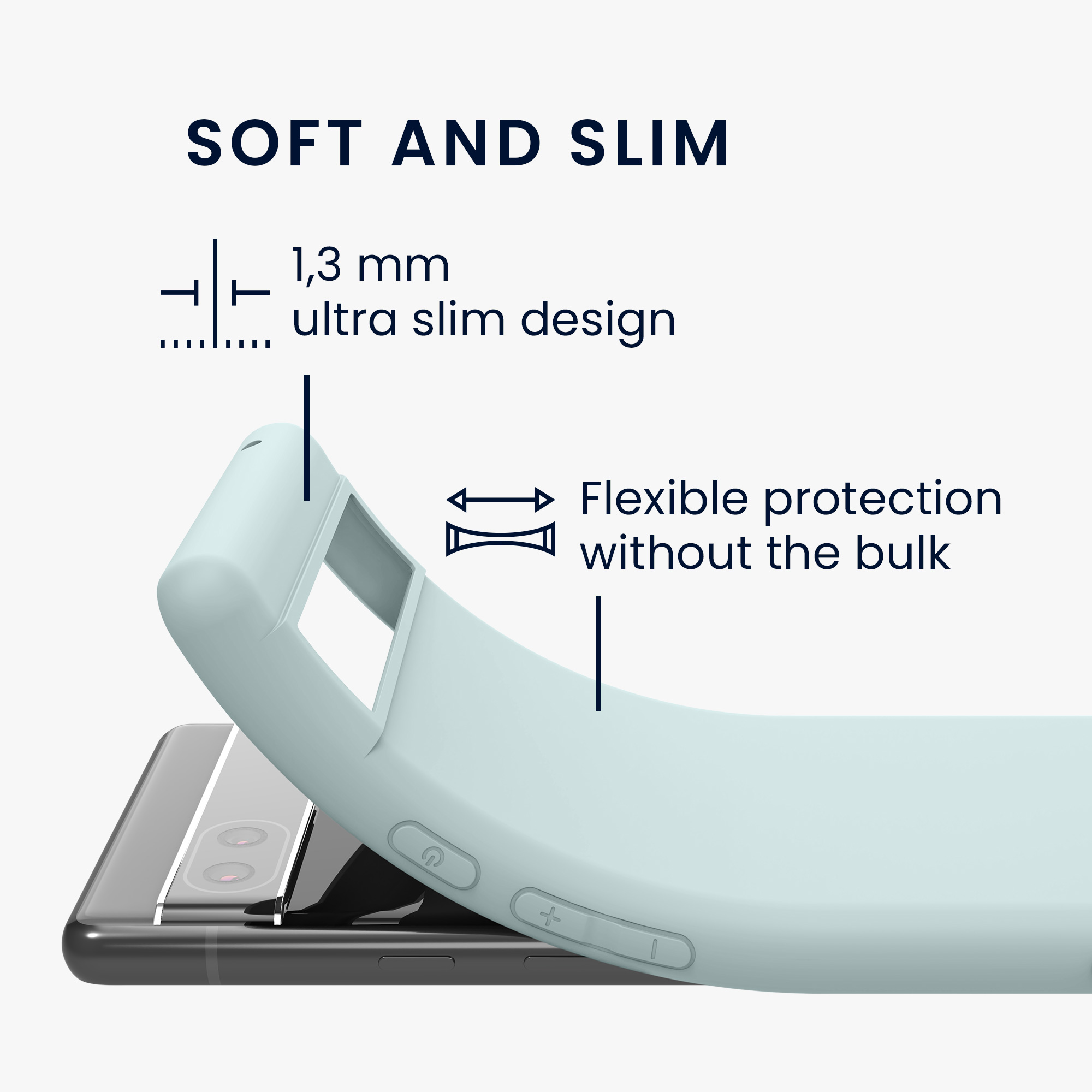 Pouzdro pro Google Pixel 6a kwmobile TPU - světle mátová