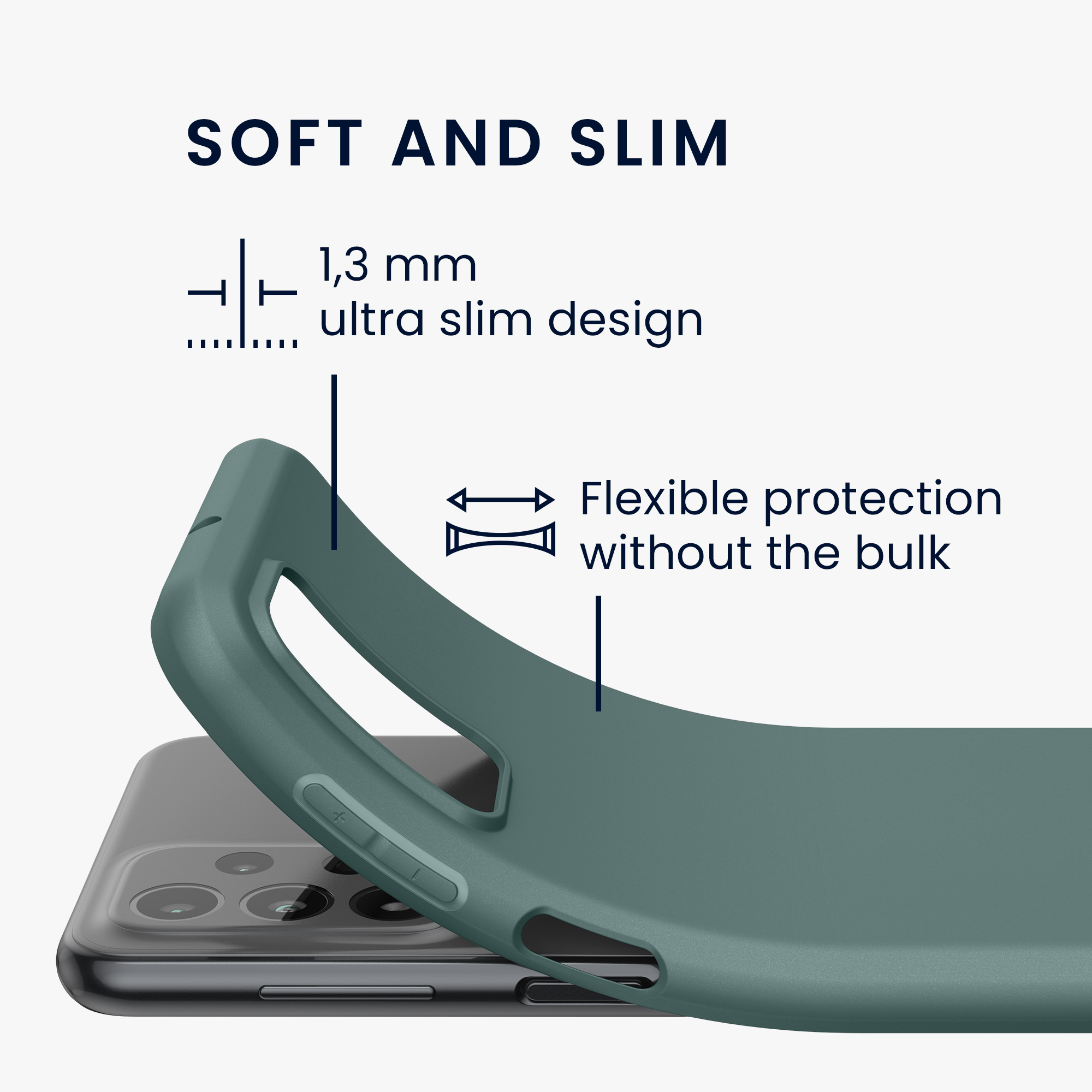Kryt na mobil Samsung Galaxy A23 4G / 5G kwmobile TPU Modro-zelená