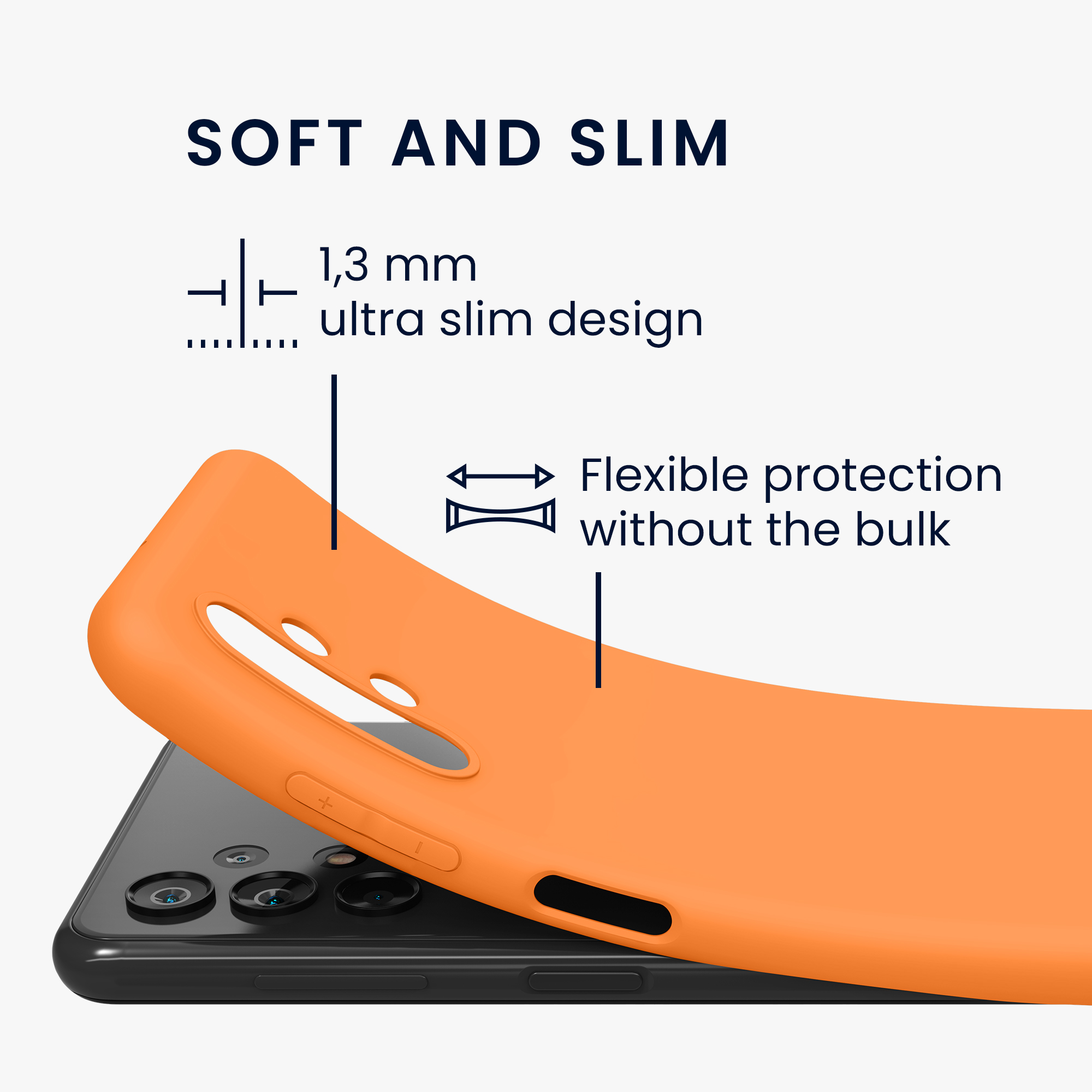 Kryt na mobil Samsung Galaxy A13 4G kwmobile TPU Ovocná oranžová