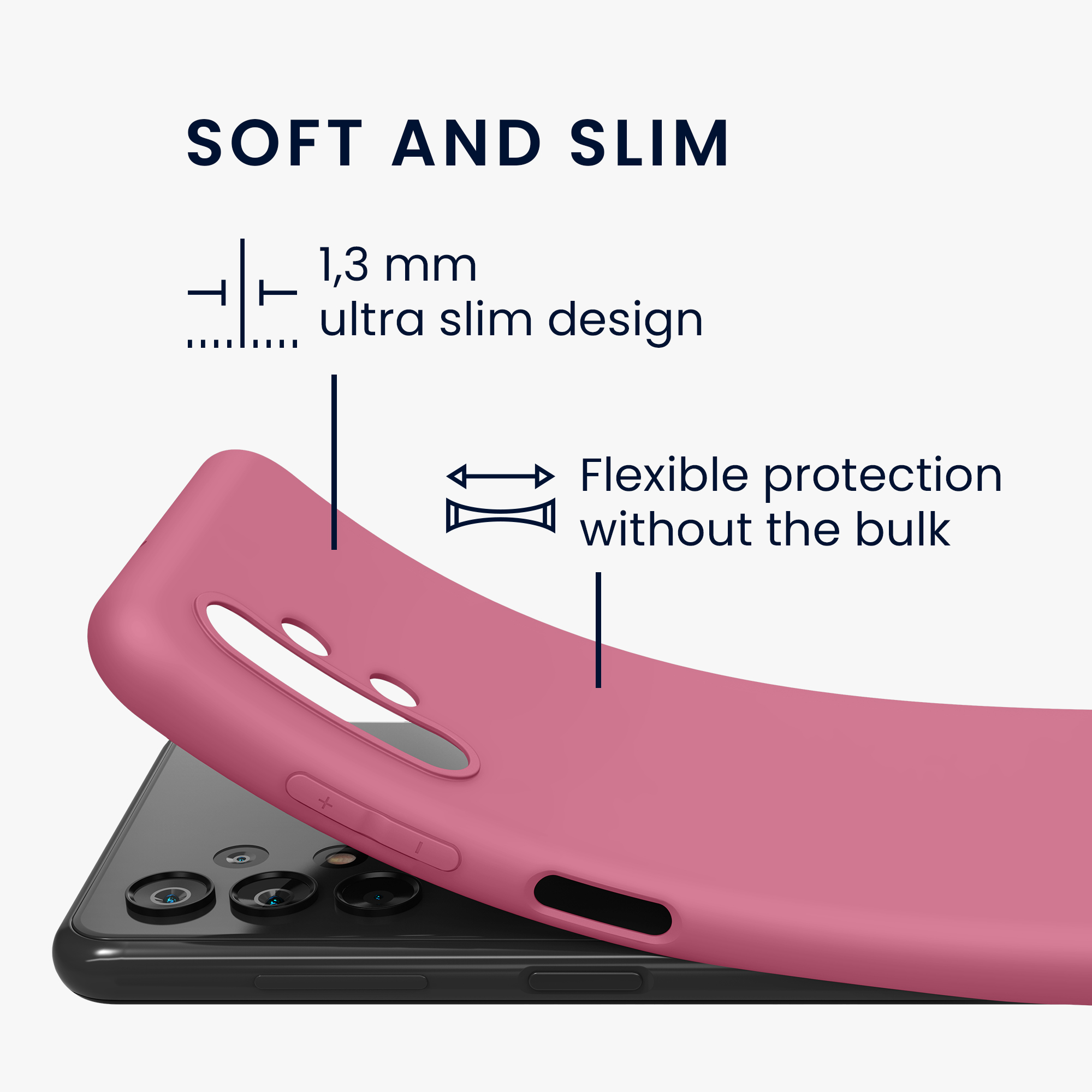 Kryt na mobil Samsung Galaxy A13 4G kwmobile TPU Tmavě růžová