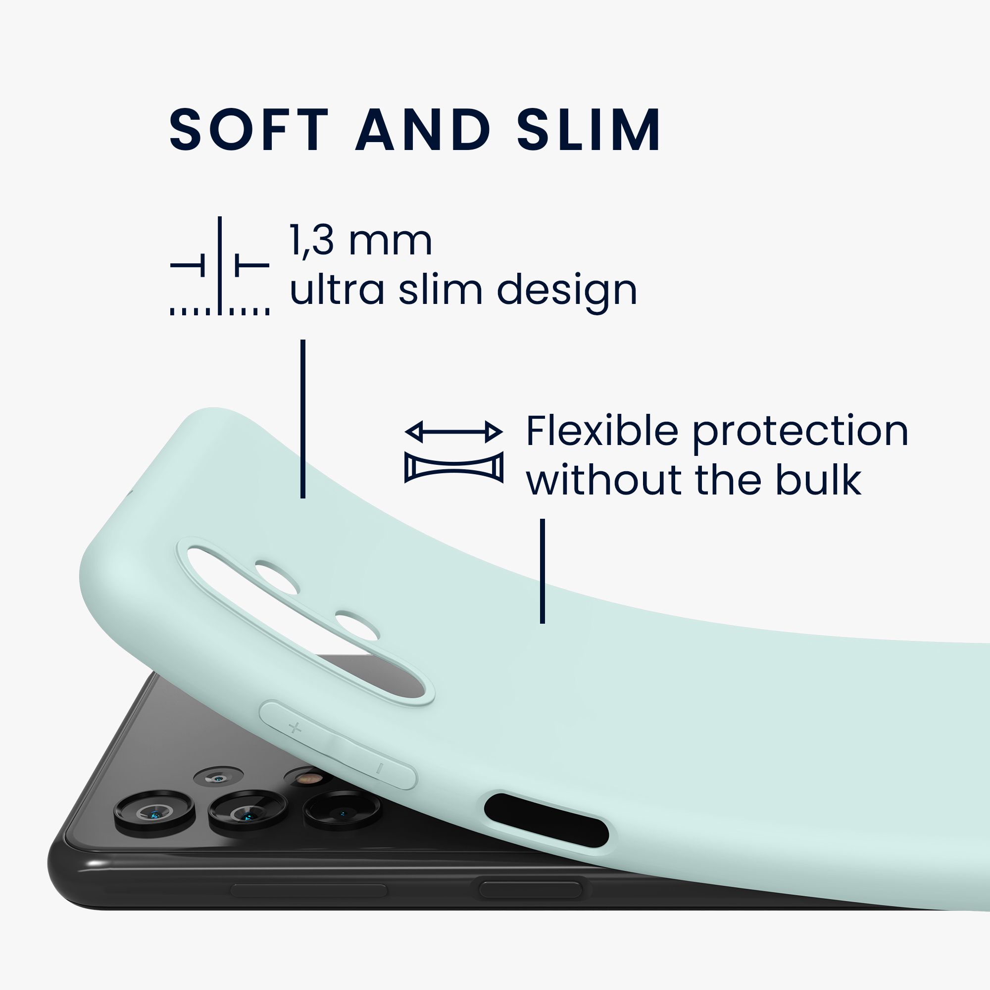 Kryt na mobil Samsung Galaxy A13 4G kwmobile TPU Chladná mátová