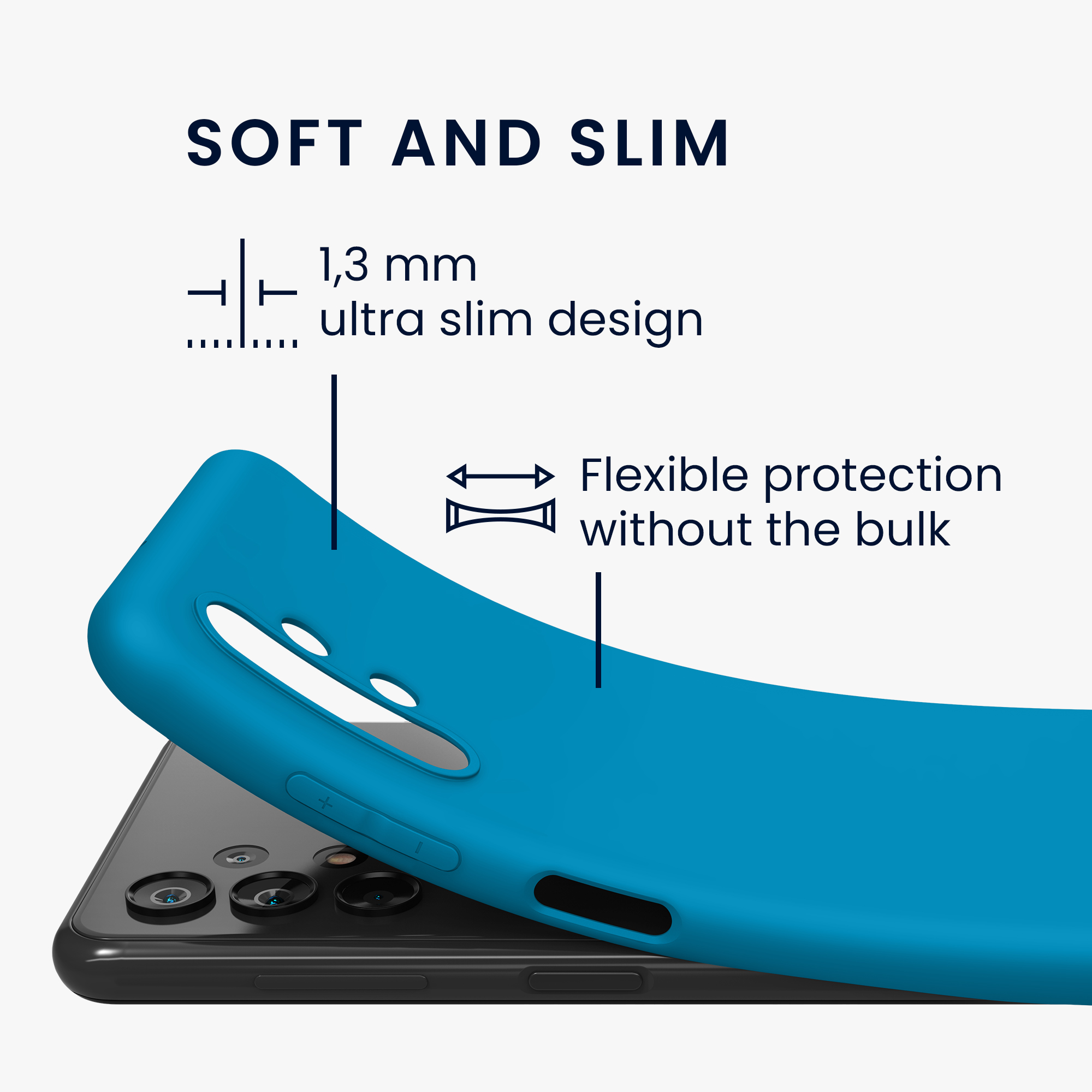 Kryt na mobil Samsung Galaxy A13 4G kwmobile TPU karibsky modrý