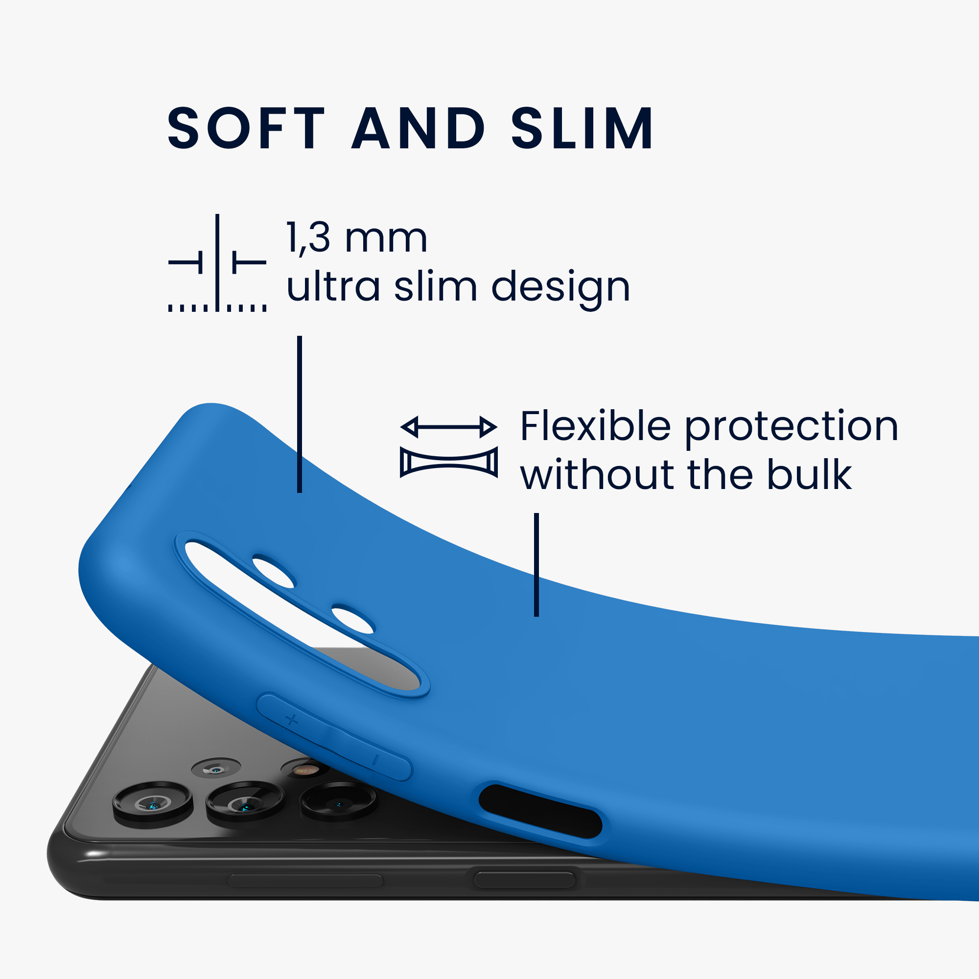 Kryt na mobil Samsung Galaxy A13 4G kwmobile TPU Modrý útes