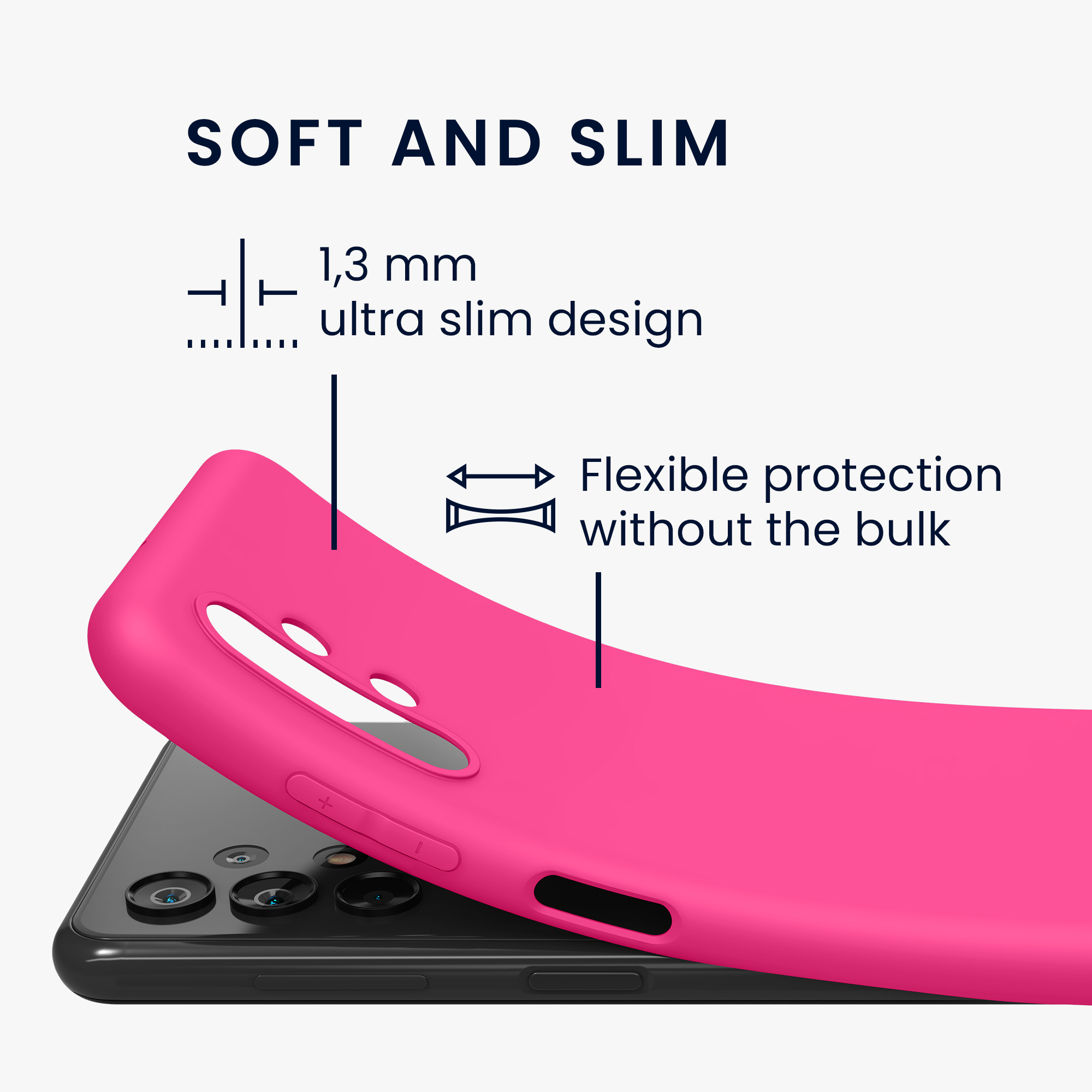 Kryt na mobil Samsung Galaxy A13 4G kwmobile TPU Neonová růžová