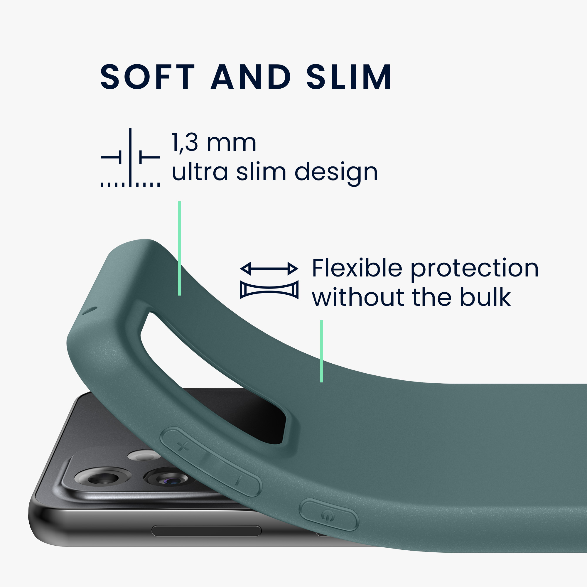 Kryt na mobil Samsung Galaxy A33 5G kwmobile TPU Modro-zelená