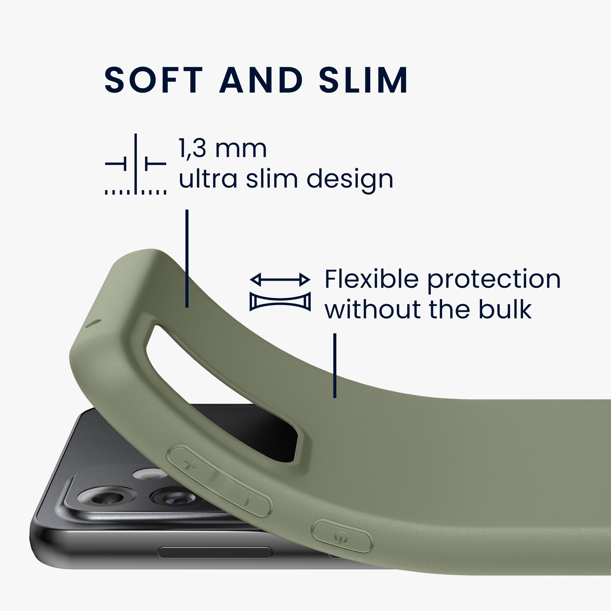 Kryt na mobil Samsung Galaxy A33 5G kwmobile TPU Šedo-zelená