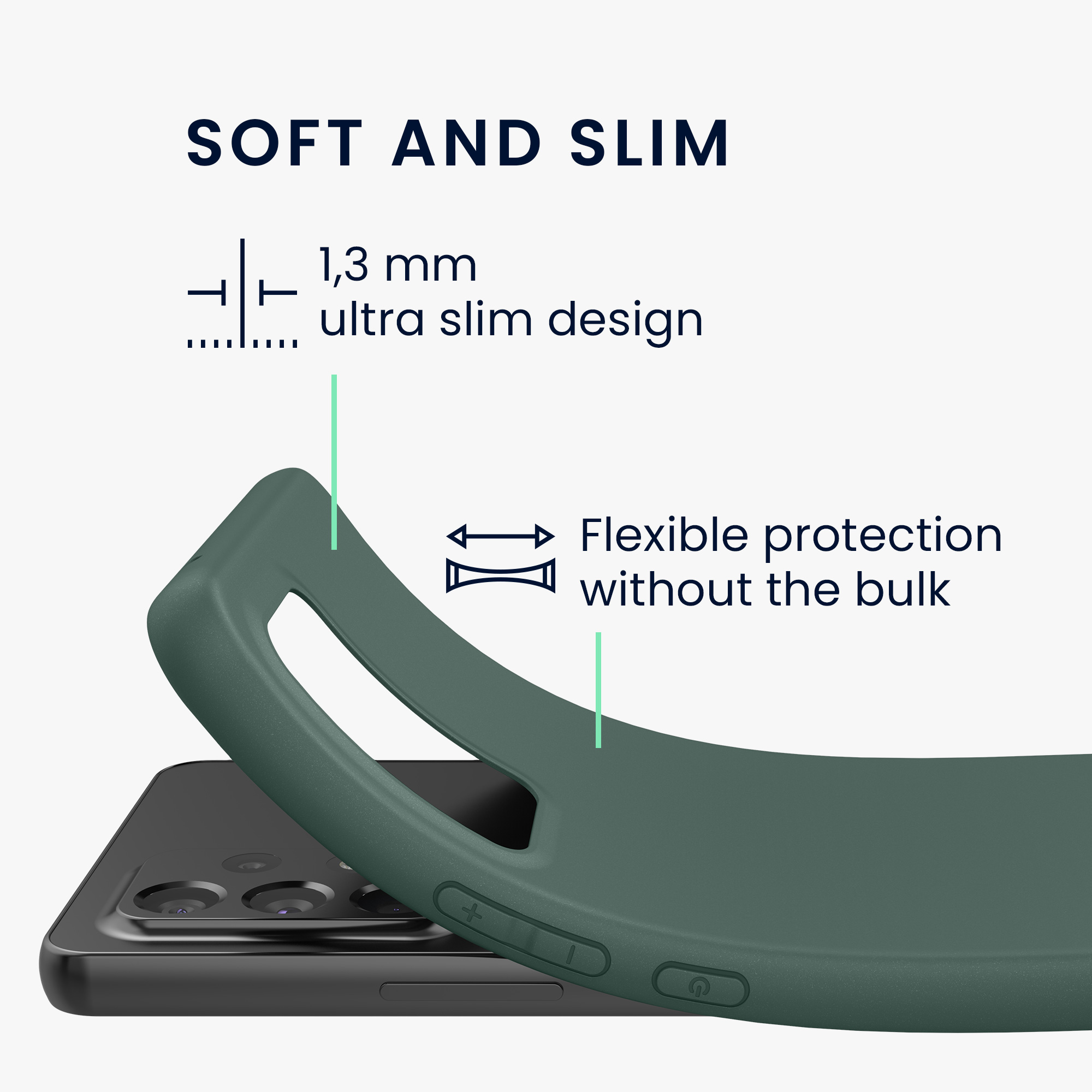 Kryt na mobil Samsung Galaxy A53 5G kwmobile TPU Modro-zelená