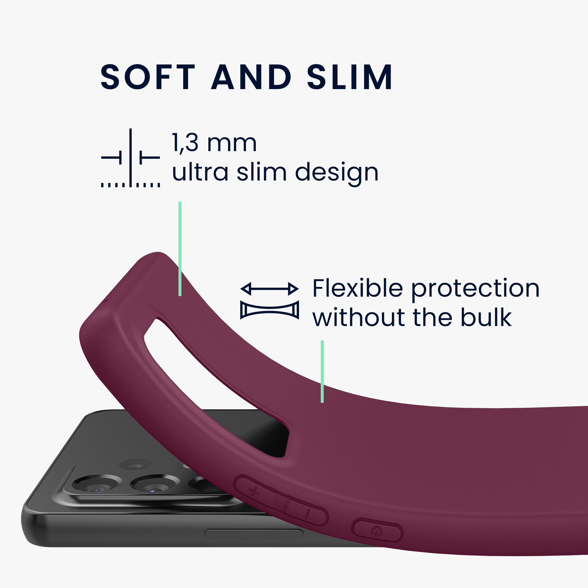 Kryt na mobil Samsung Galaxy A53 5G kwmobile TPU Bordeaux fialová