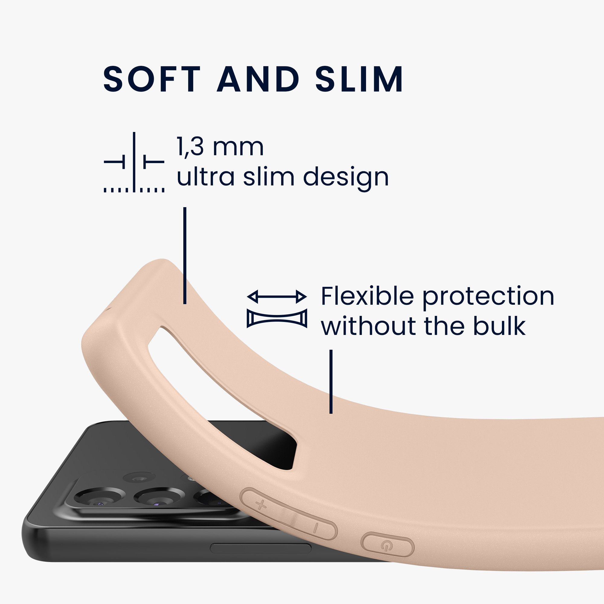 Pouzdro pro Samsung Galaxy A53 5G kwmobile TPU - kokosová