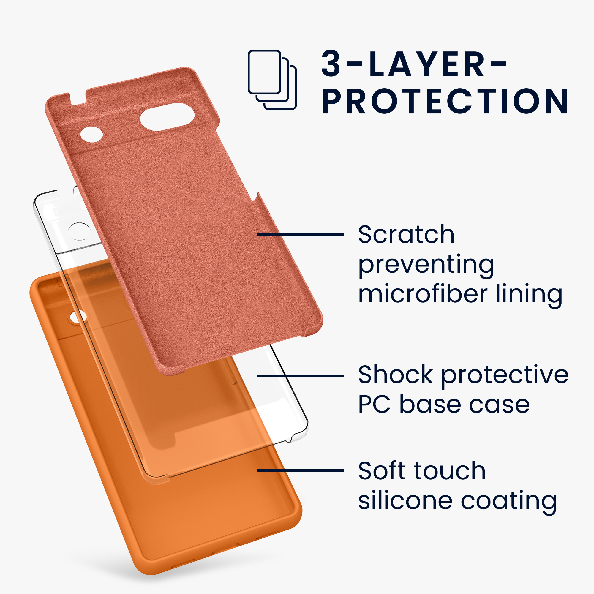 Pouzdro pro Google Pixel 6a kwmobile silikonové - ovocná oranžová