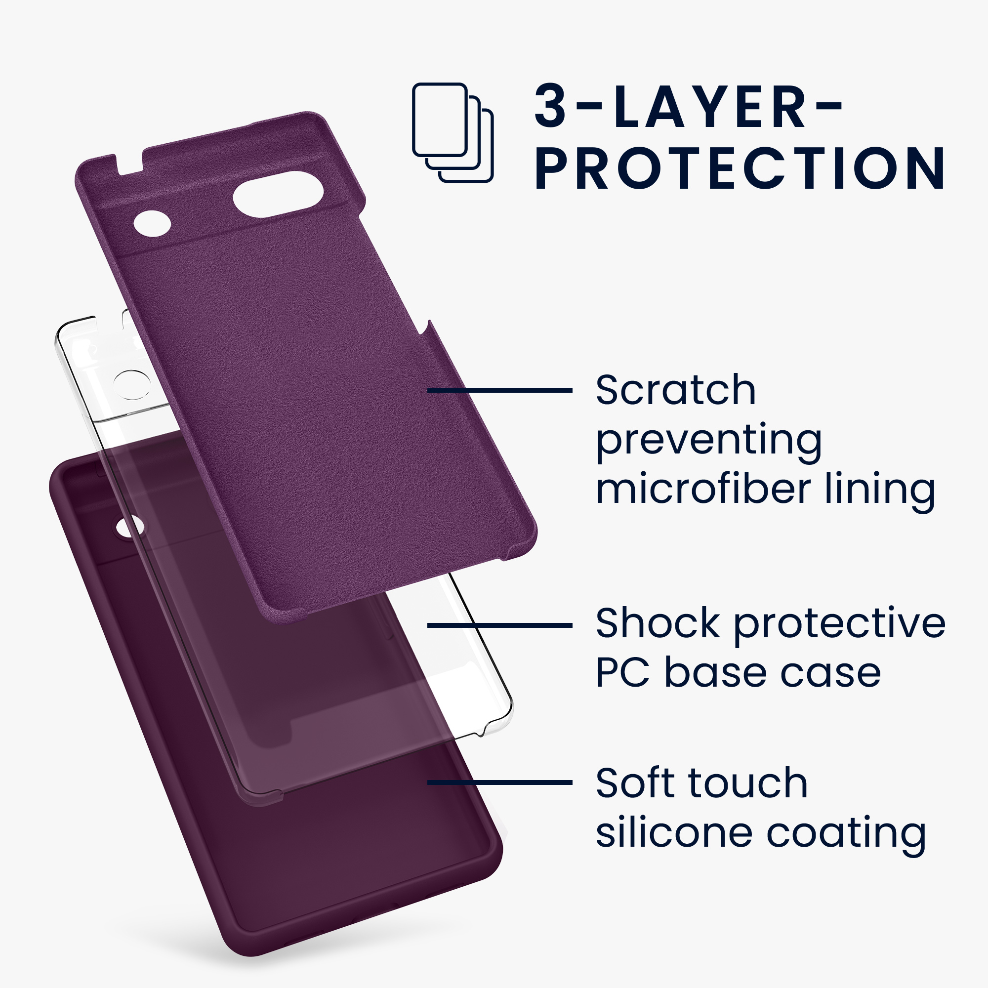 Pouzdro pro Google Pixel 6a kwmobile silikonové - vínově fialová