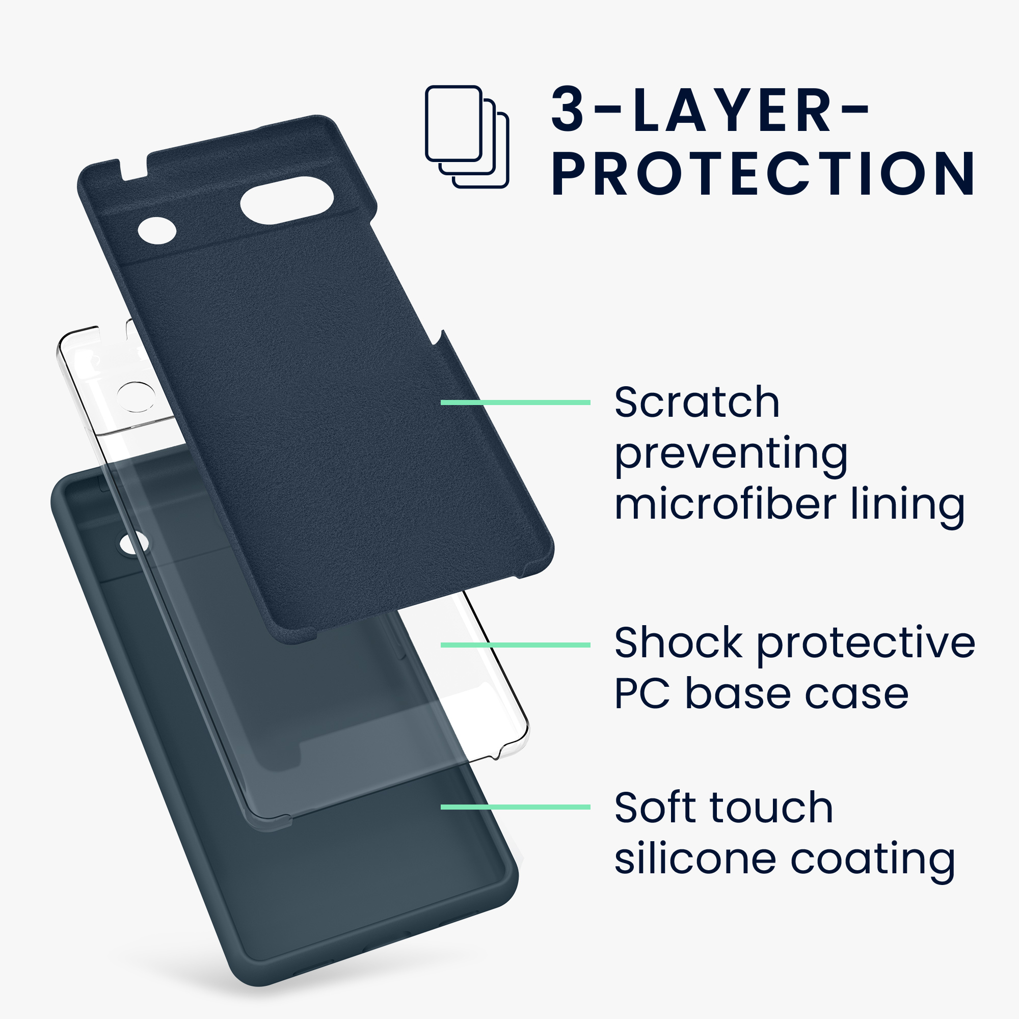 Pouzdro pro Google Pixel 6a kwmobile silikonové - tmavá antracitová
