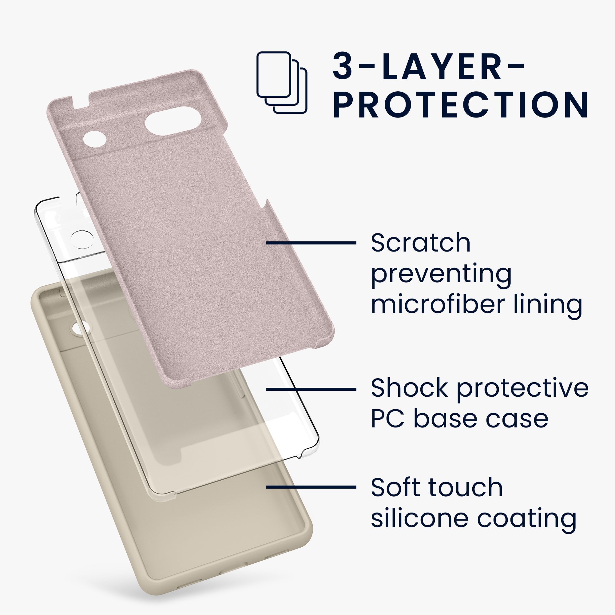 Pouzdro pro Google Pixel 6a kwmobile silikonové - cukrová bílá