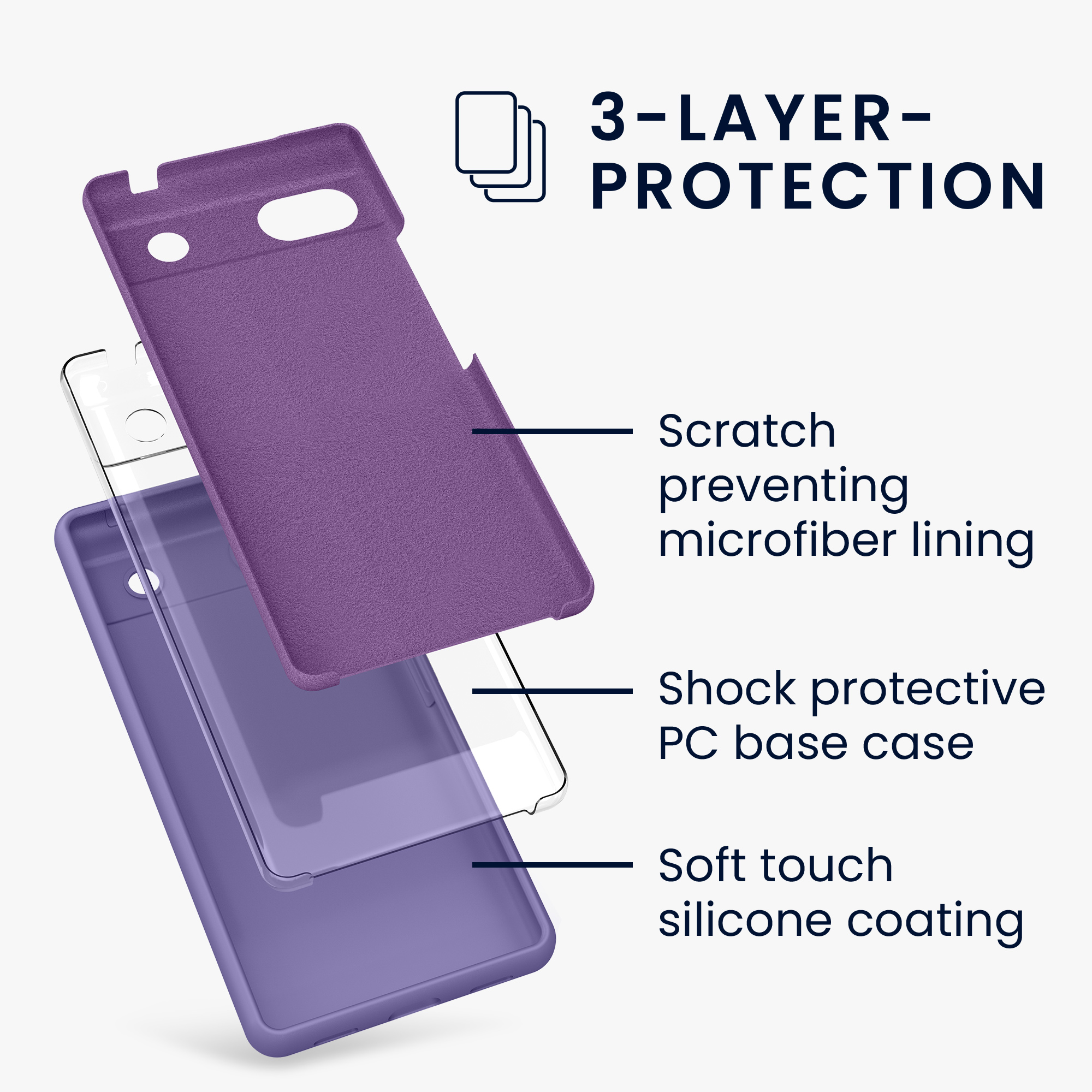 Pouzdro pro Google Pixel 6a kwmobile silikonové - fialová