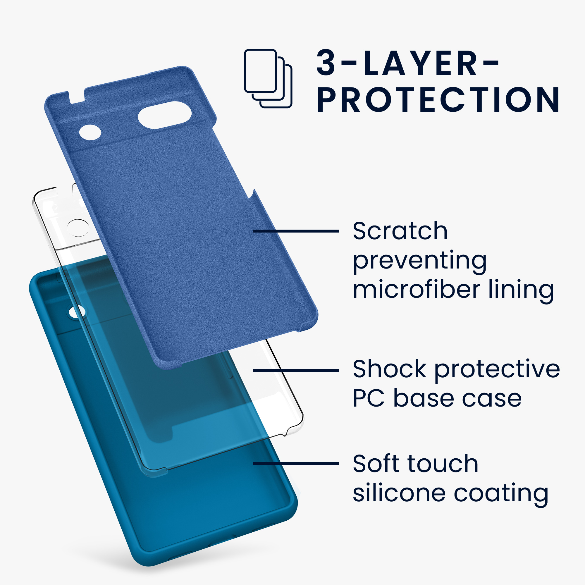 Pouzdro pro Google Pixel 6a kwmobile silikonové - karibská modrá