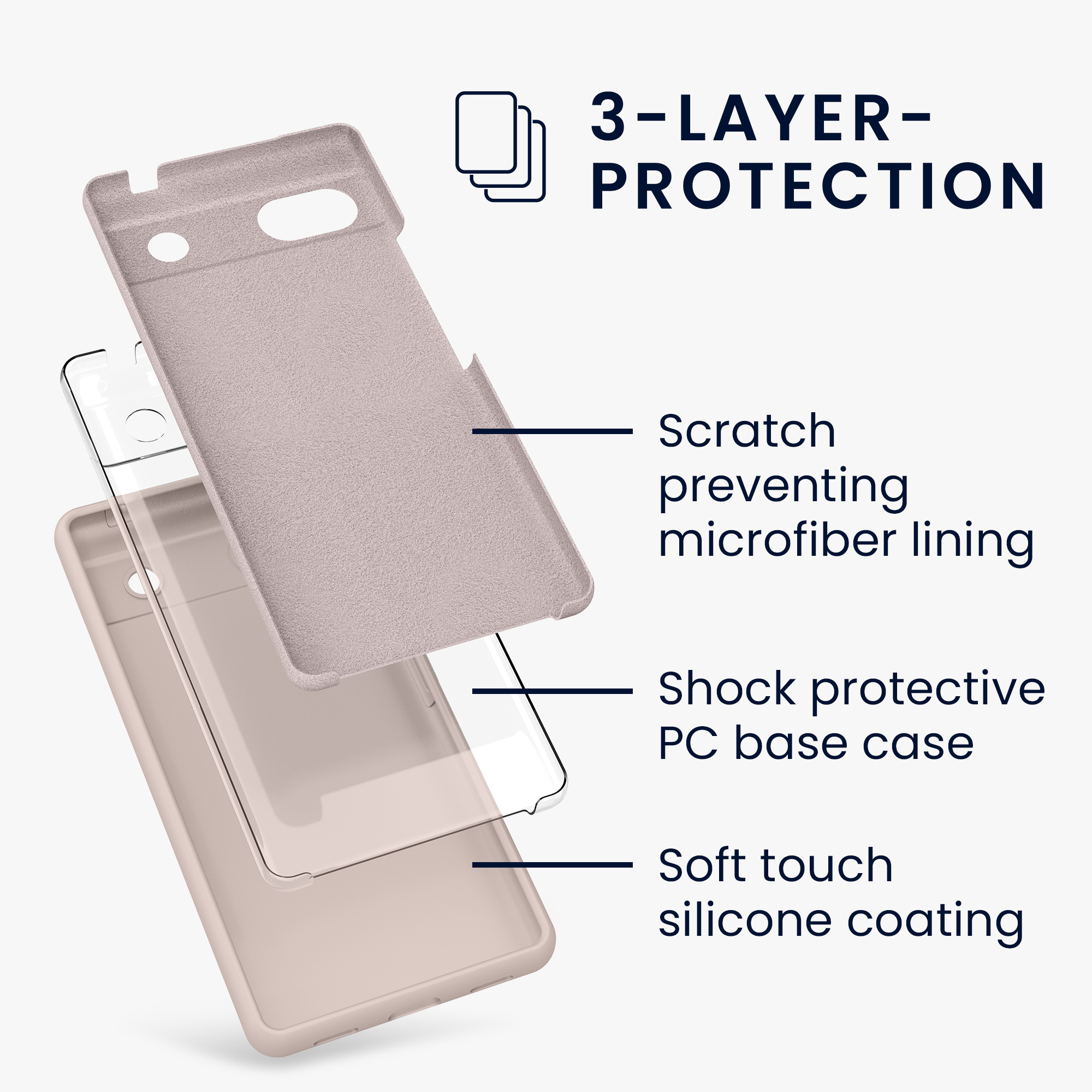 Pouzdro pro Google Pixel 6a kwmobile silikonové - kokosová