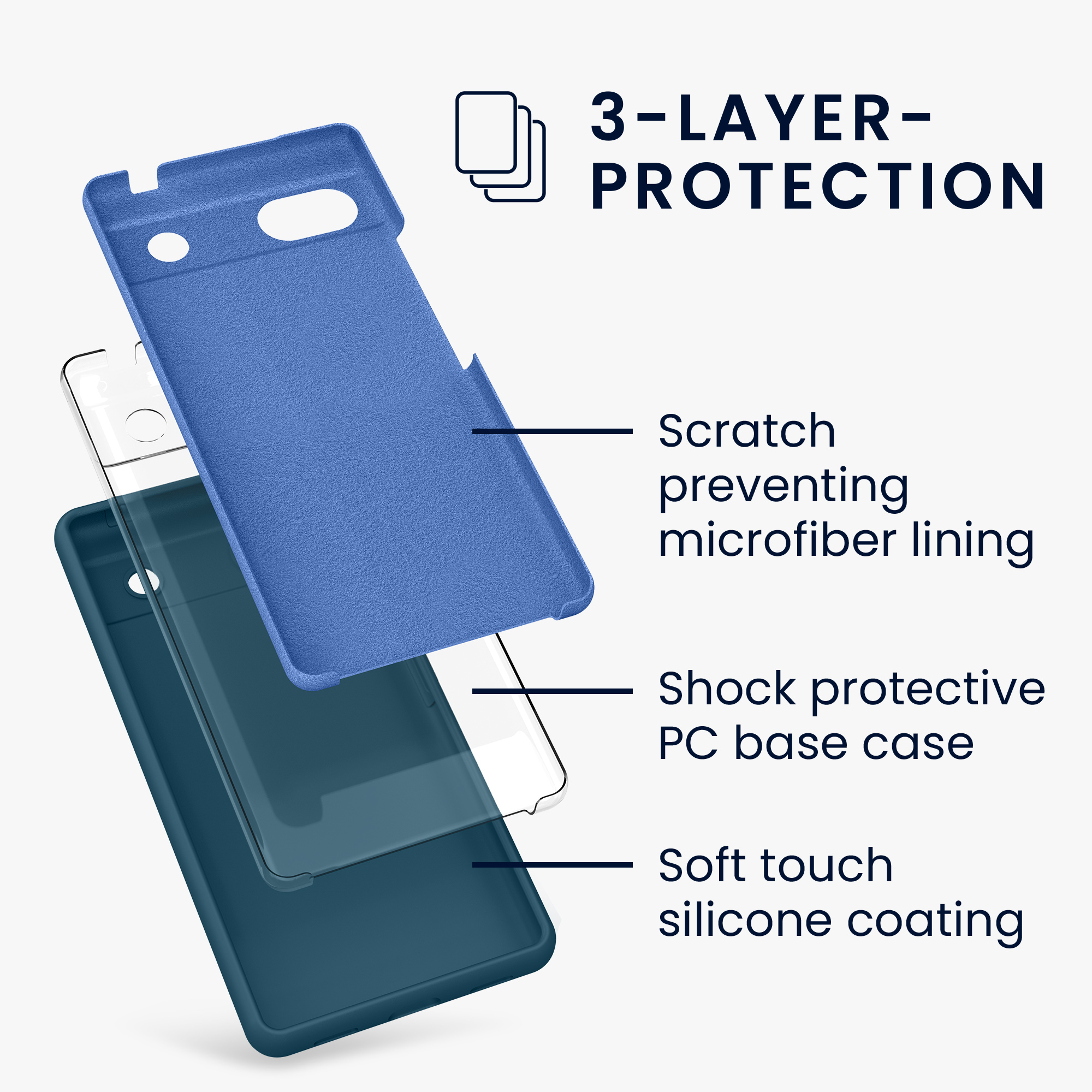 Pouzdro pro Google Pixel 6a kwmobile silikonové - matná petrolejová