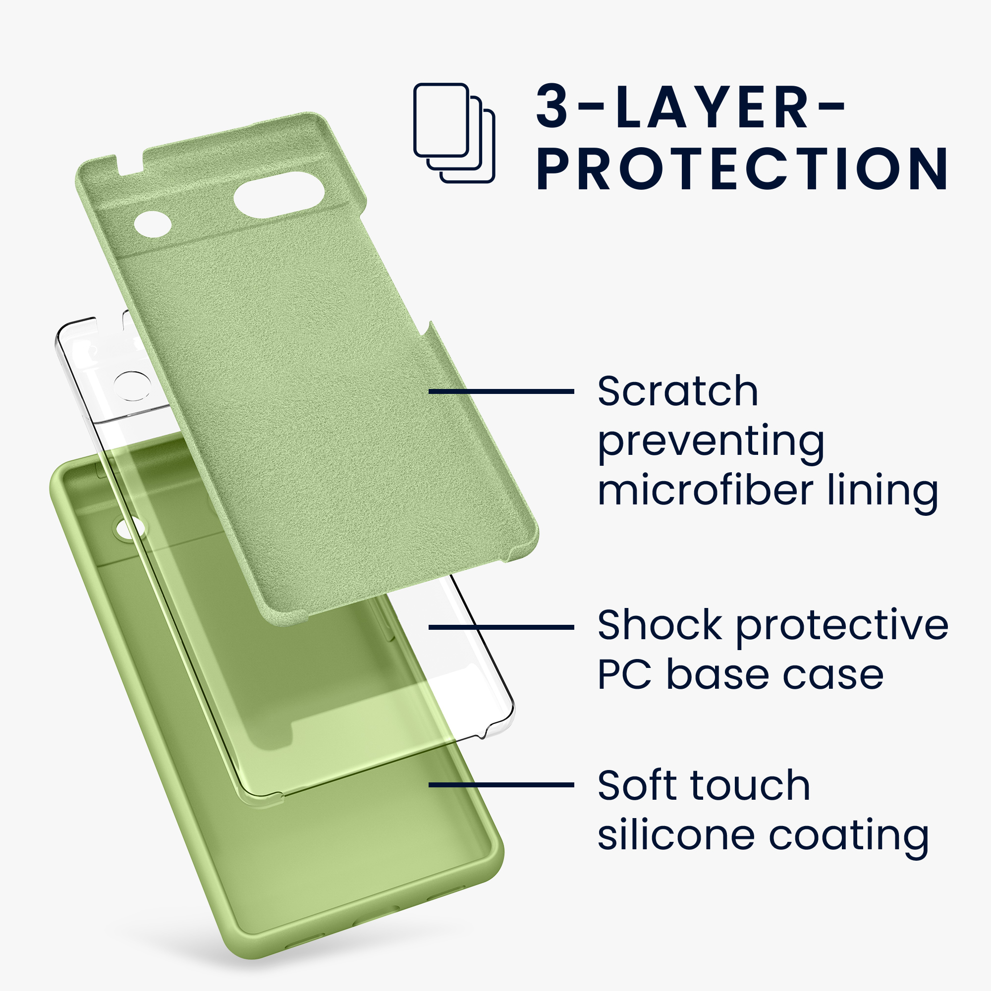 Pouzdro pro Google Pixel 6a kwmobile silikonové - zelené rajče