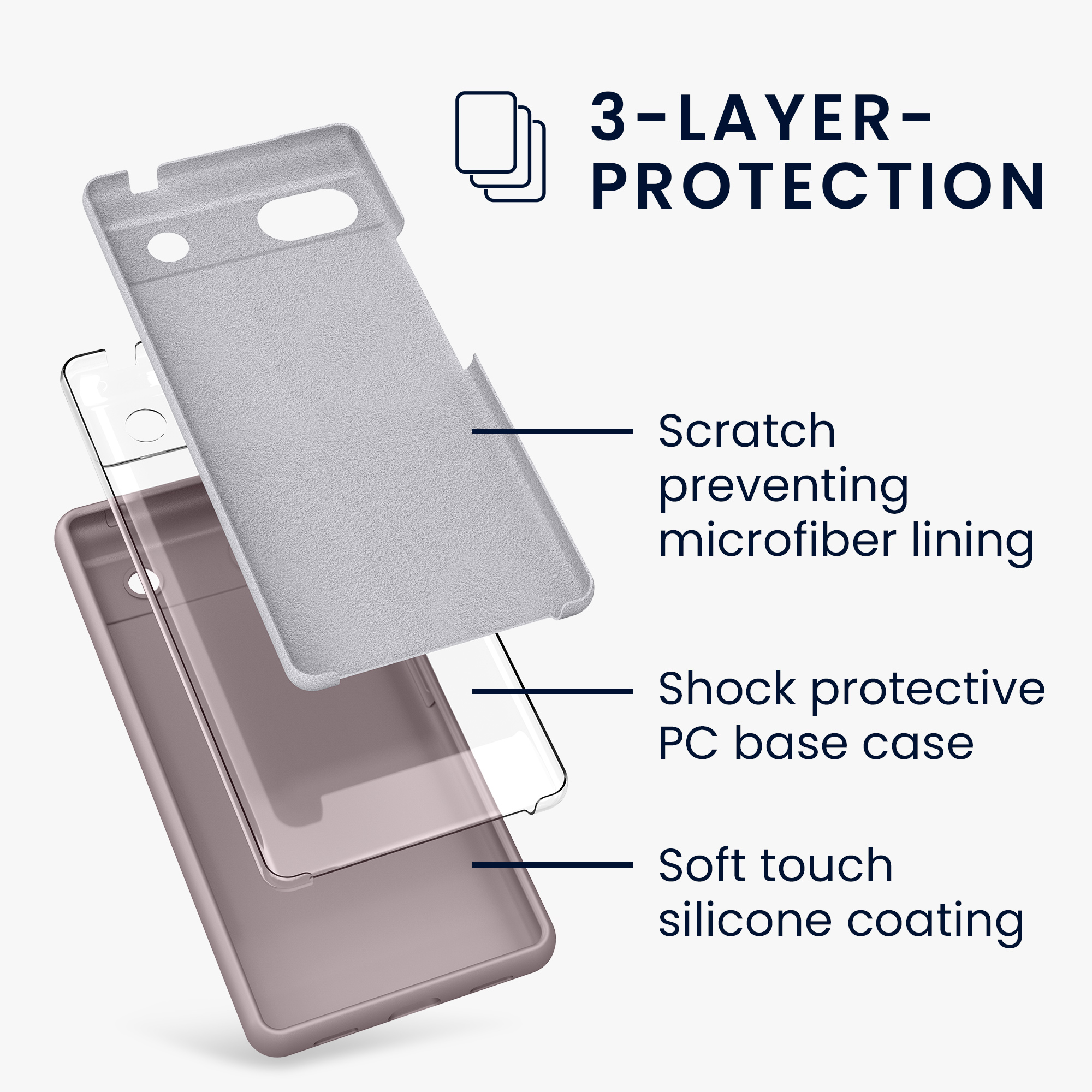 Pouzdro pro Google Pixel 6a kwmobile silikonové - světle fialová