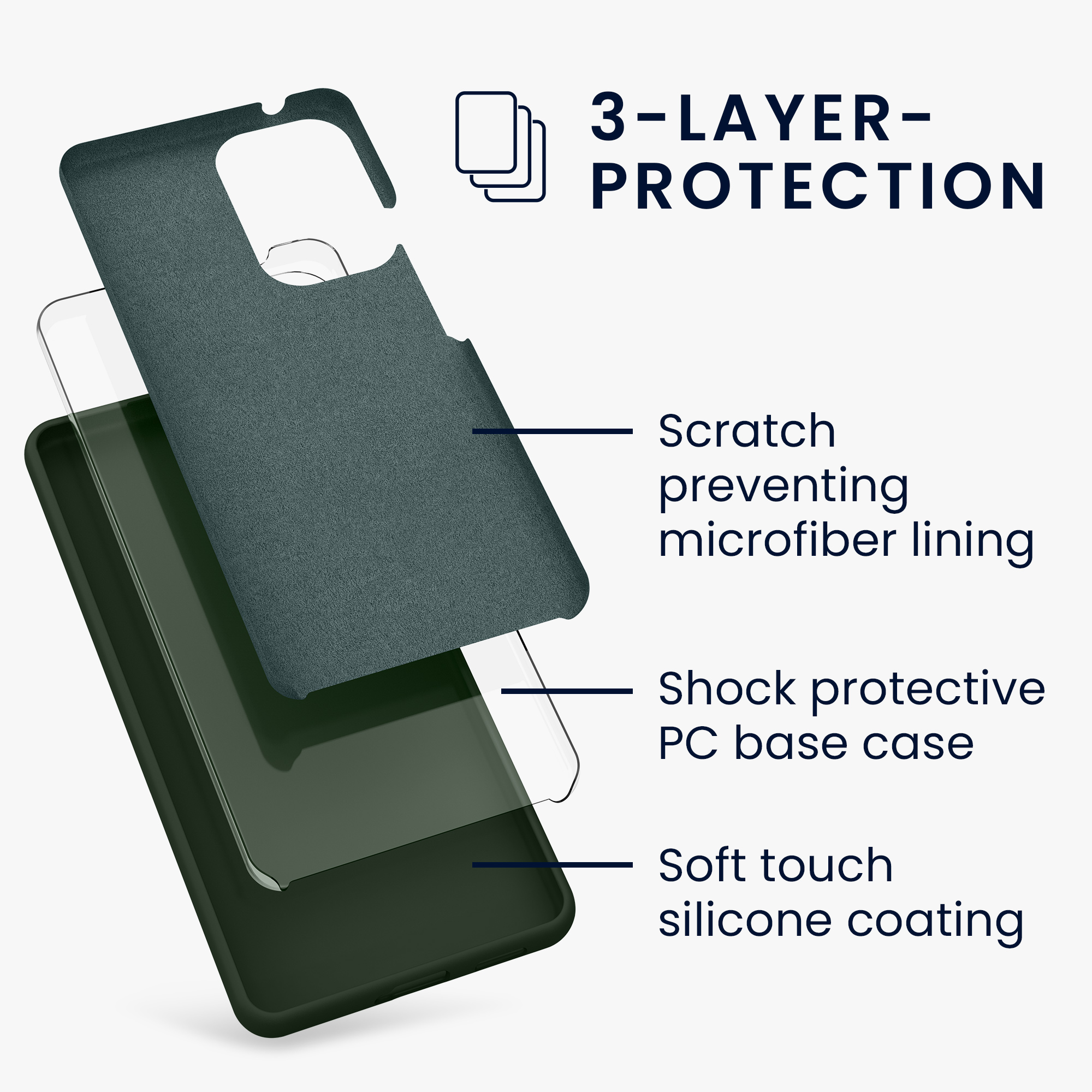 Kryt na mobil Samsung Galaxy A53 5G kwmobile TPU Matná tmavě zelená