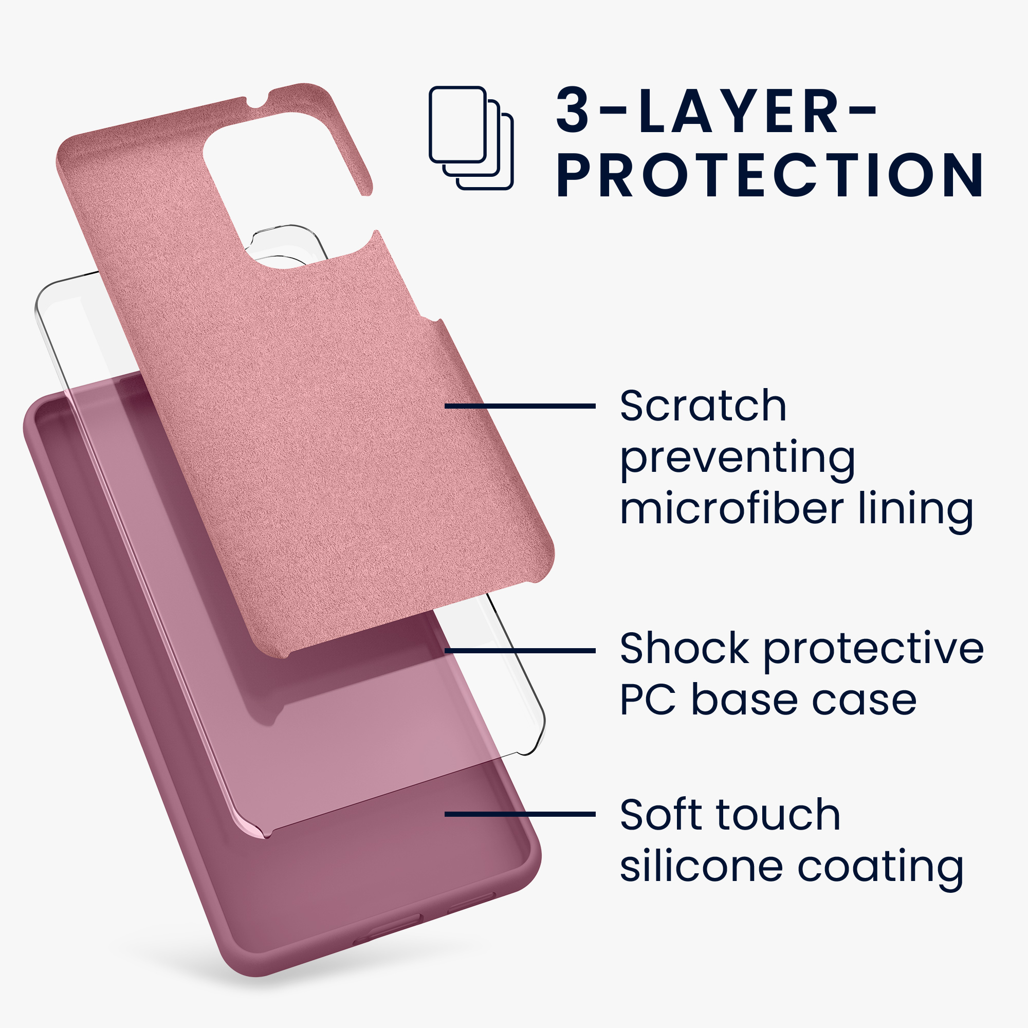 Pouzdro pro Samsung Galaxy A53 5G kwmobile silikonové - tmavě starorůžová