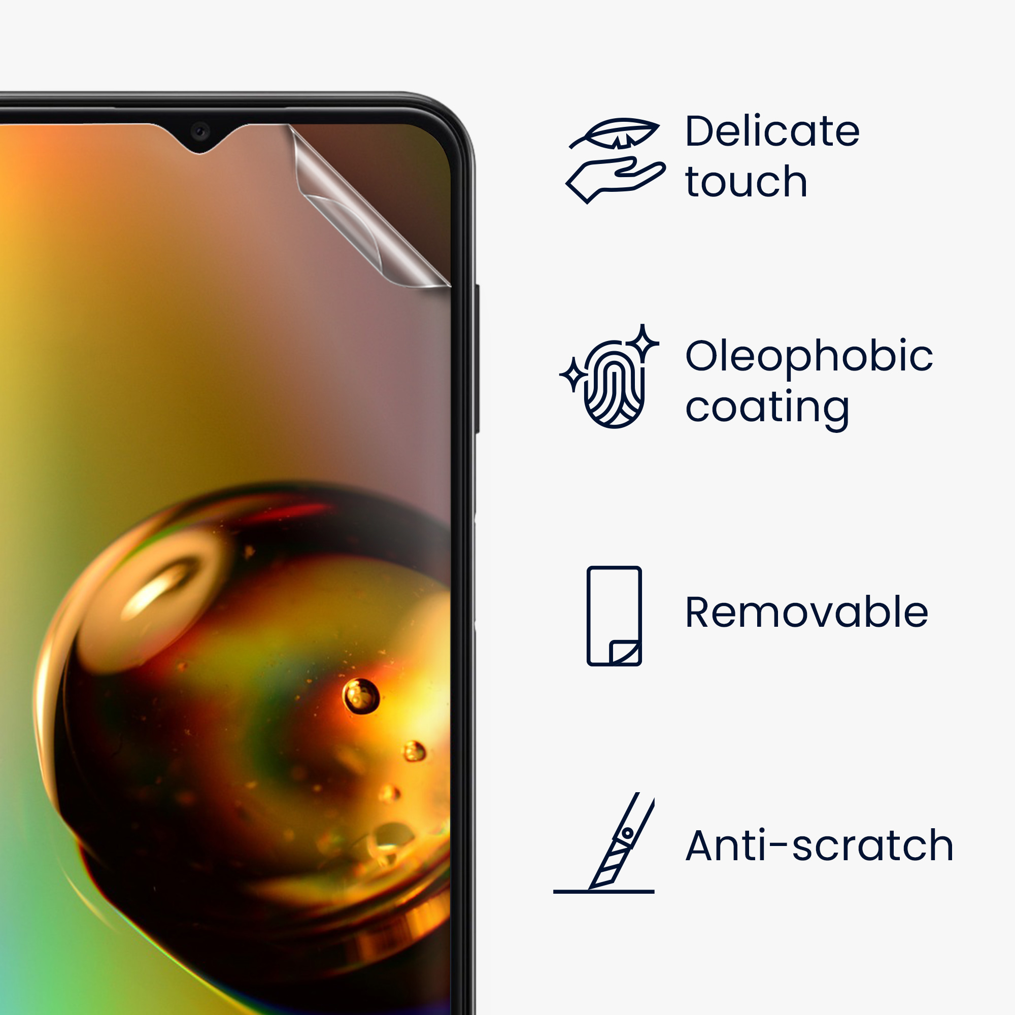 Ochranná fólie Samsung Galaxy A13 4G kwmobile 3 ks ultra čirá transparentní