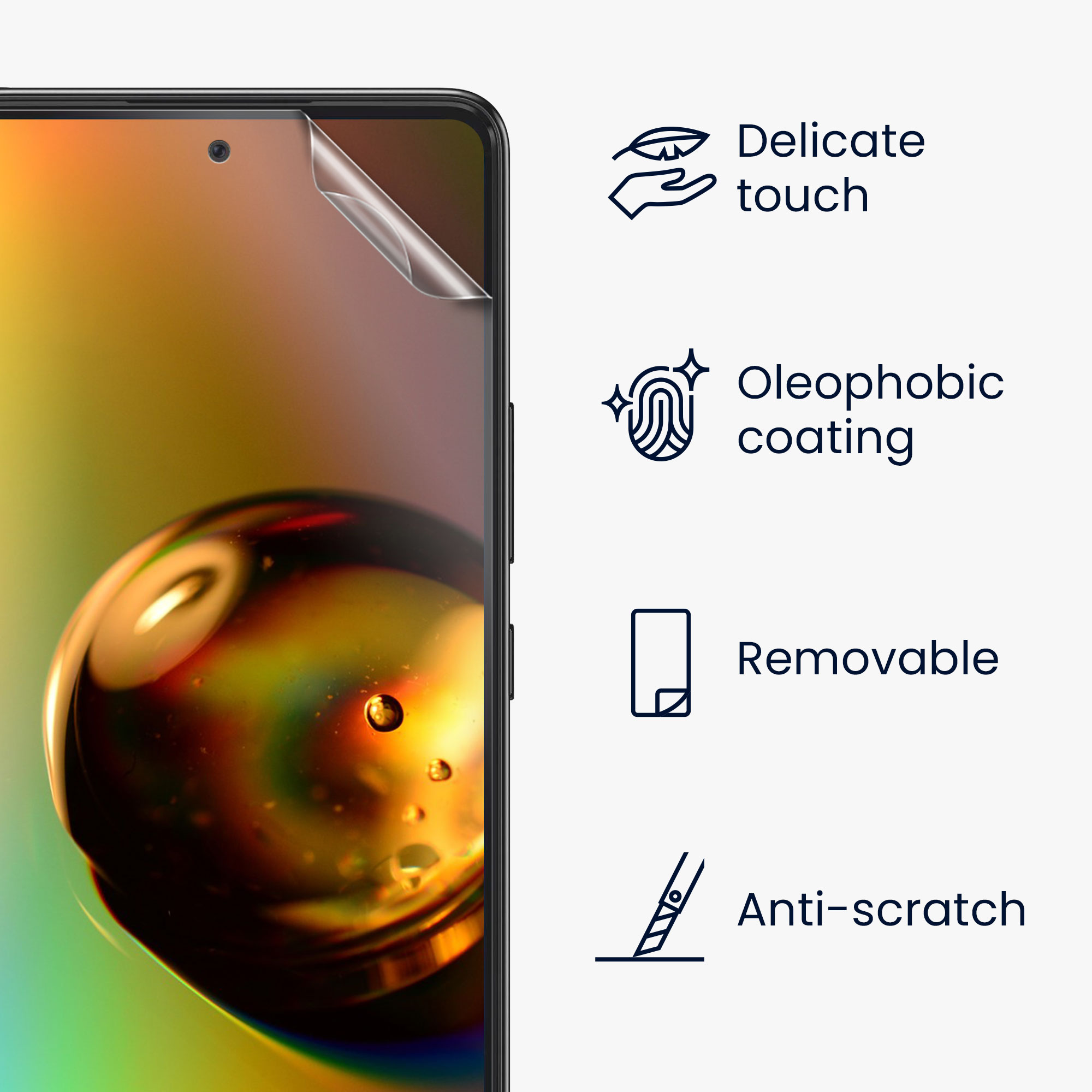 Ochranná fólie Samsung Galaxy A53 5G kwmobile 3 ks ultra čirá transparentní